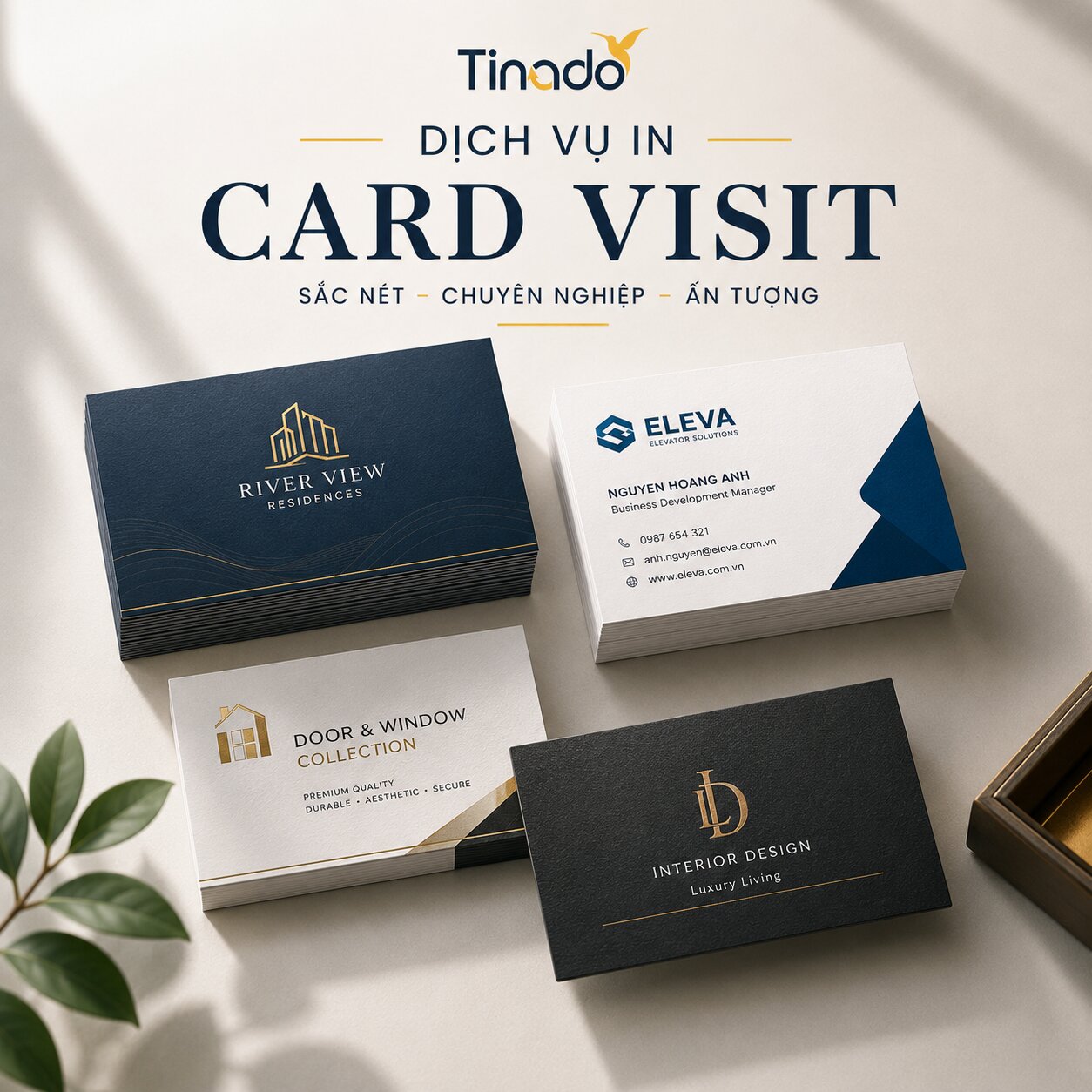 Dịch vụ in card visit chuyên nghiệp tại Tinado