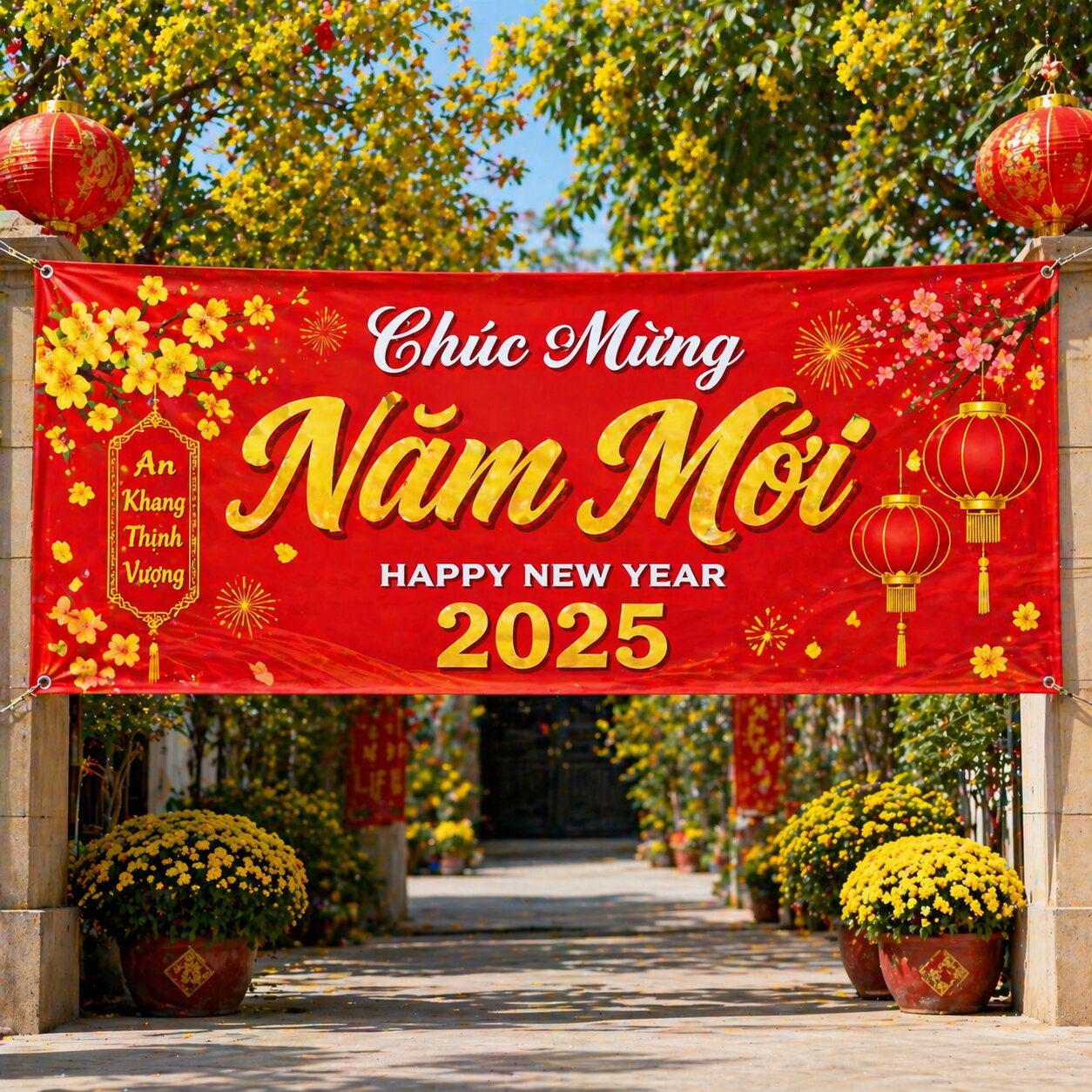In Băng Rôn Chúc Mừng Năm Mới