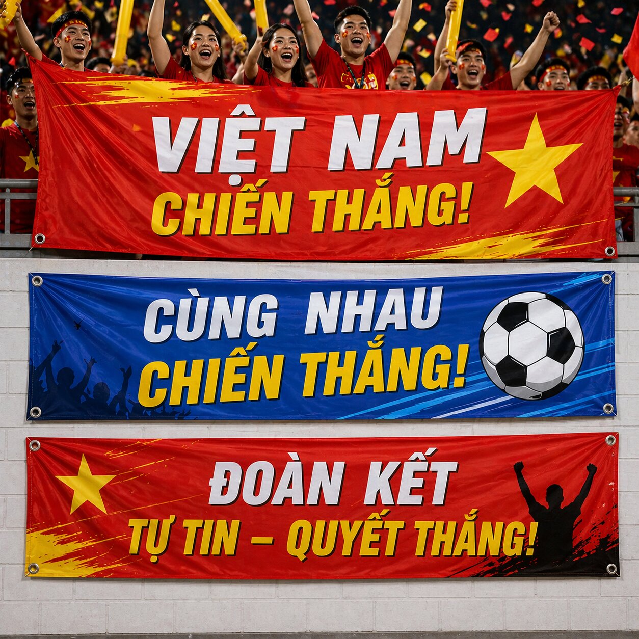 In Băng Rôn Cổ Vũ