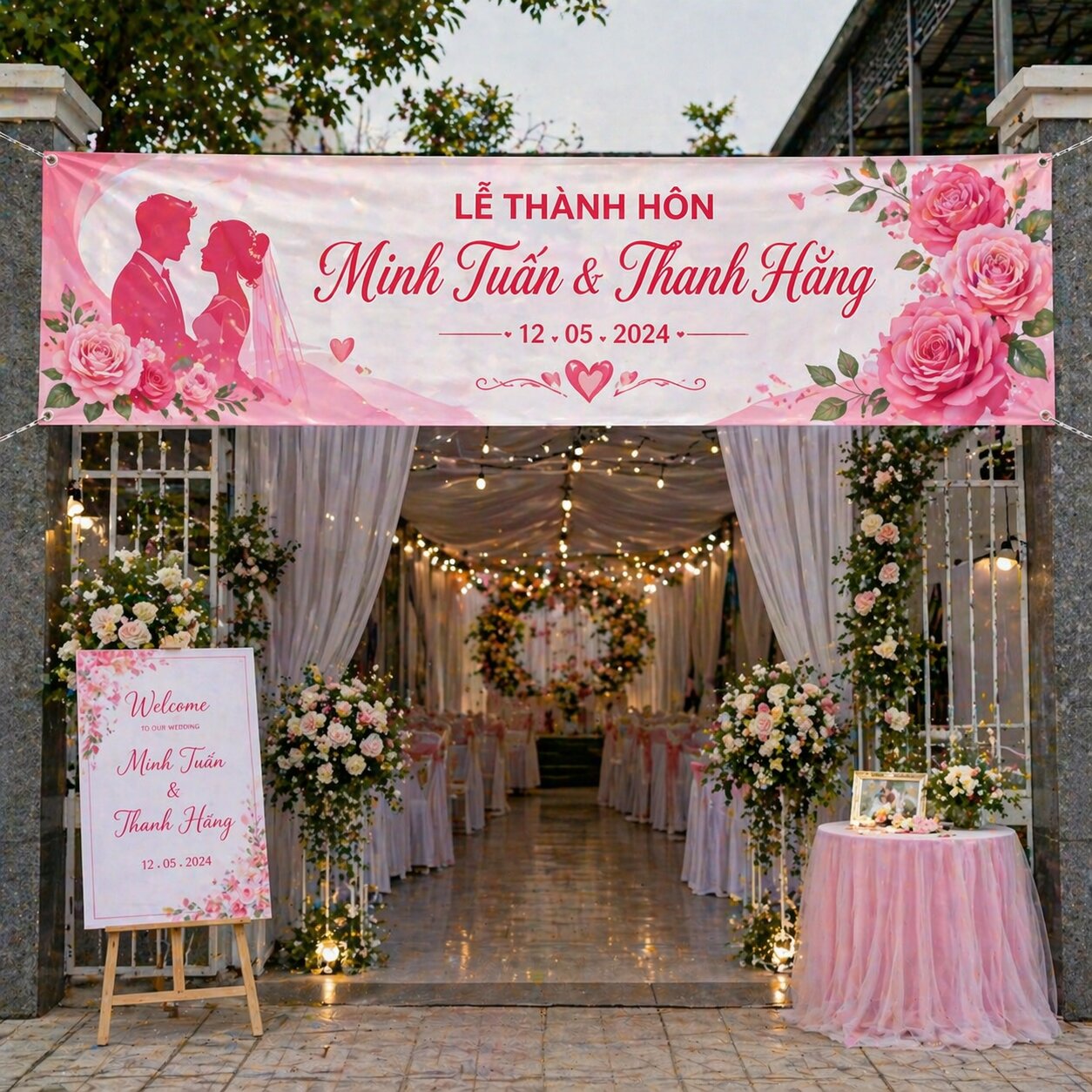 In Băng Rôn Đám Cưới