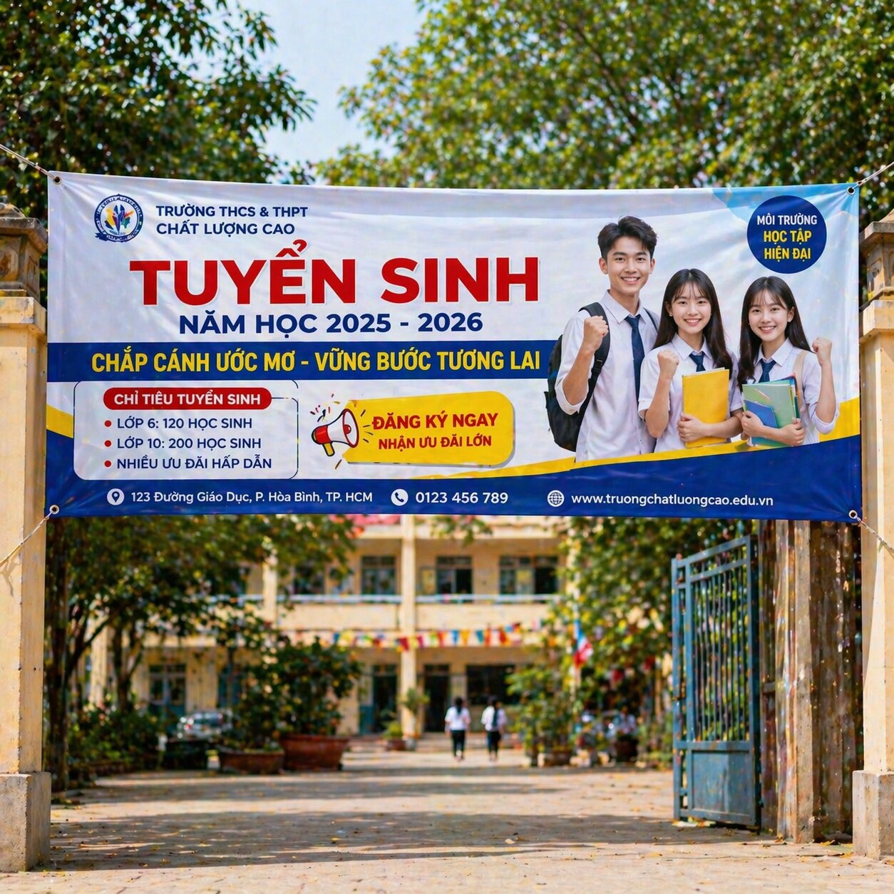 In Băng Rôn Tuyển Sinh