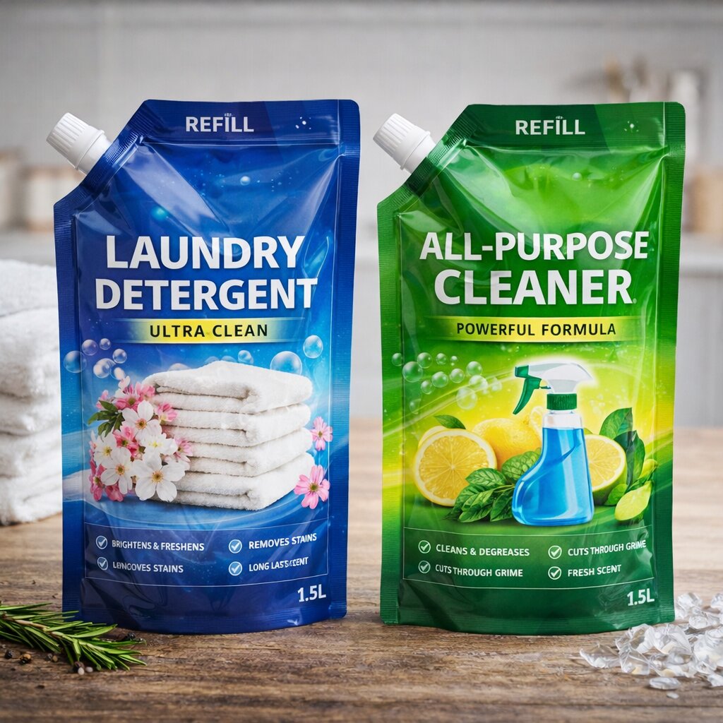 In Bao Bì Nước Giặt – Chất Tẩy Rửa Túi Refill