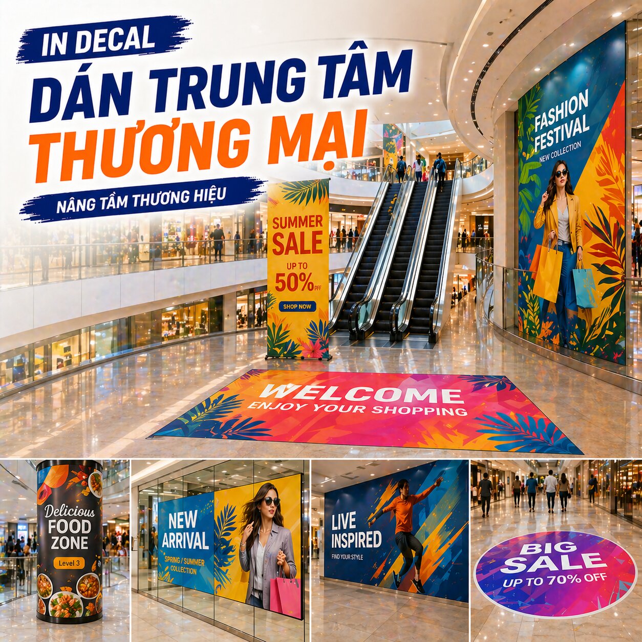 In Decal Dán Trung Tâm Thương Mại