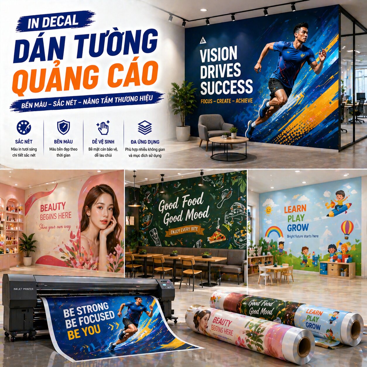 In Decal Dán Tường Quảng Cáo