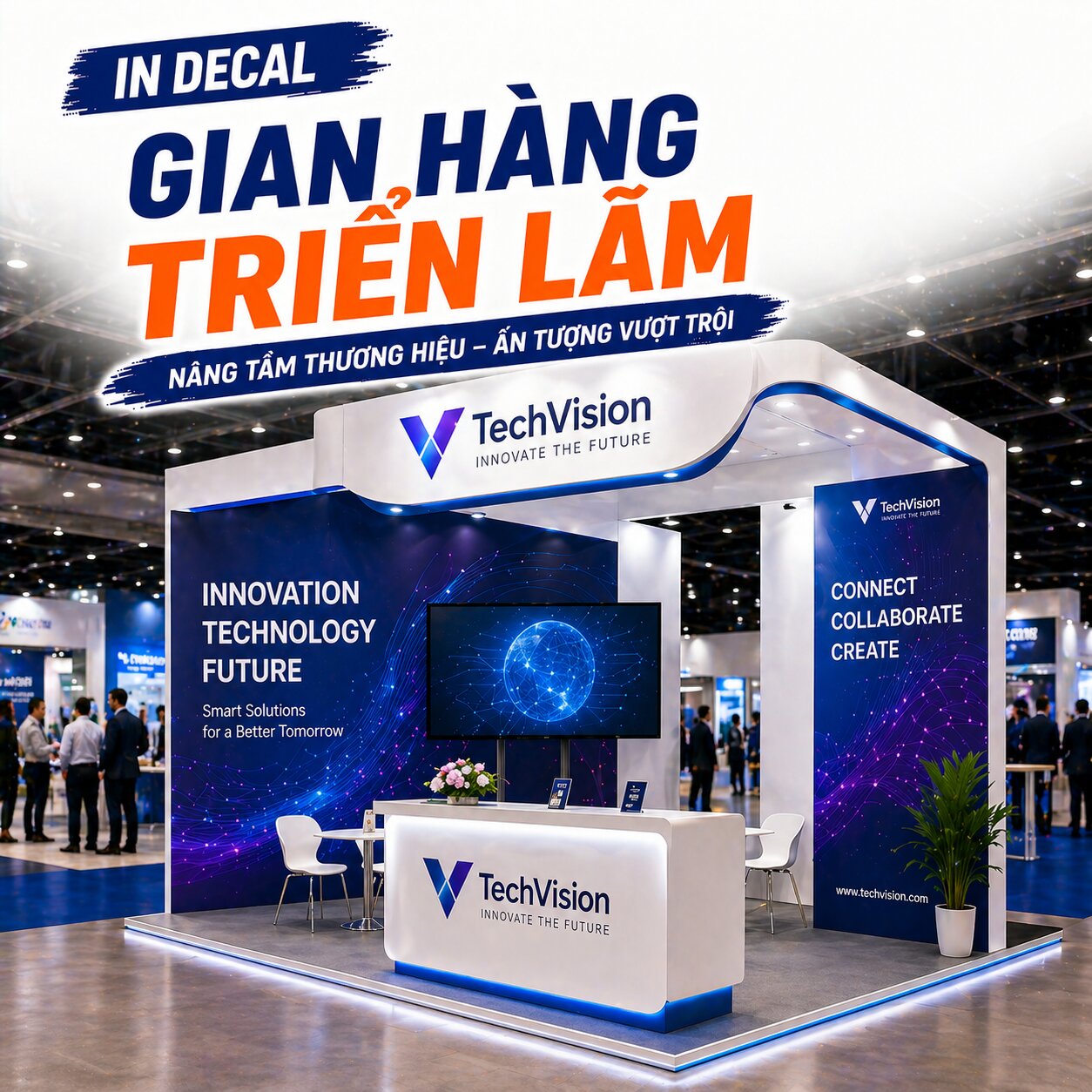 In Decal Gian Hàng Triển Lãm