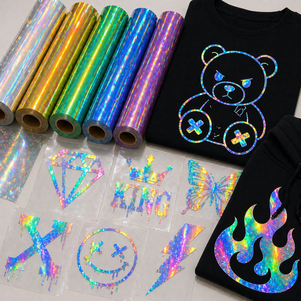 In Decal Hologram 7 Màu