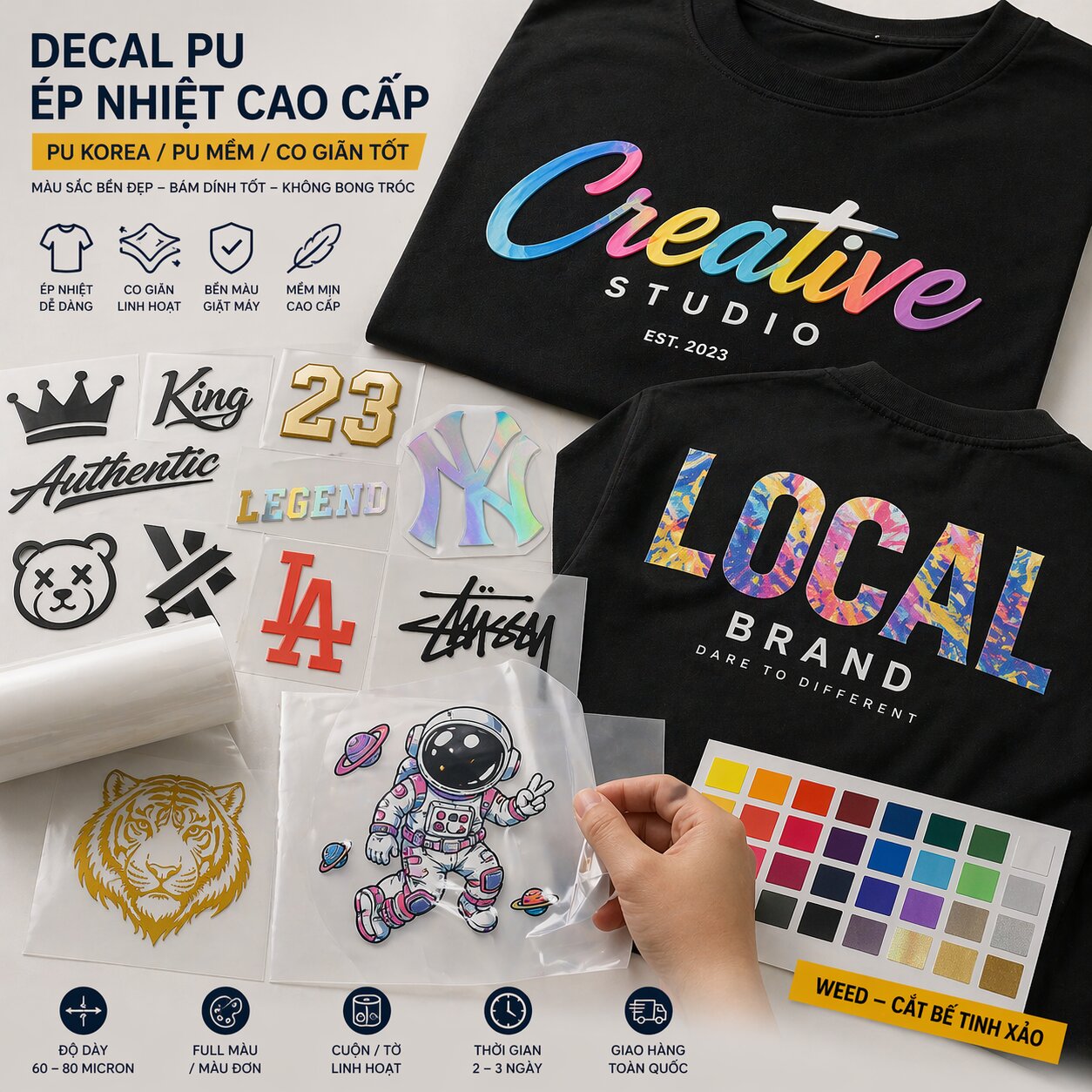 Mẫu in decal chuyển nhiệt áo thun
