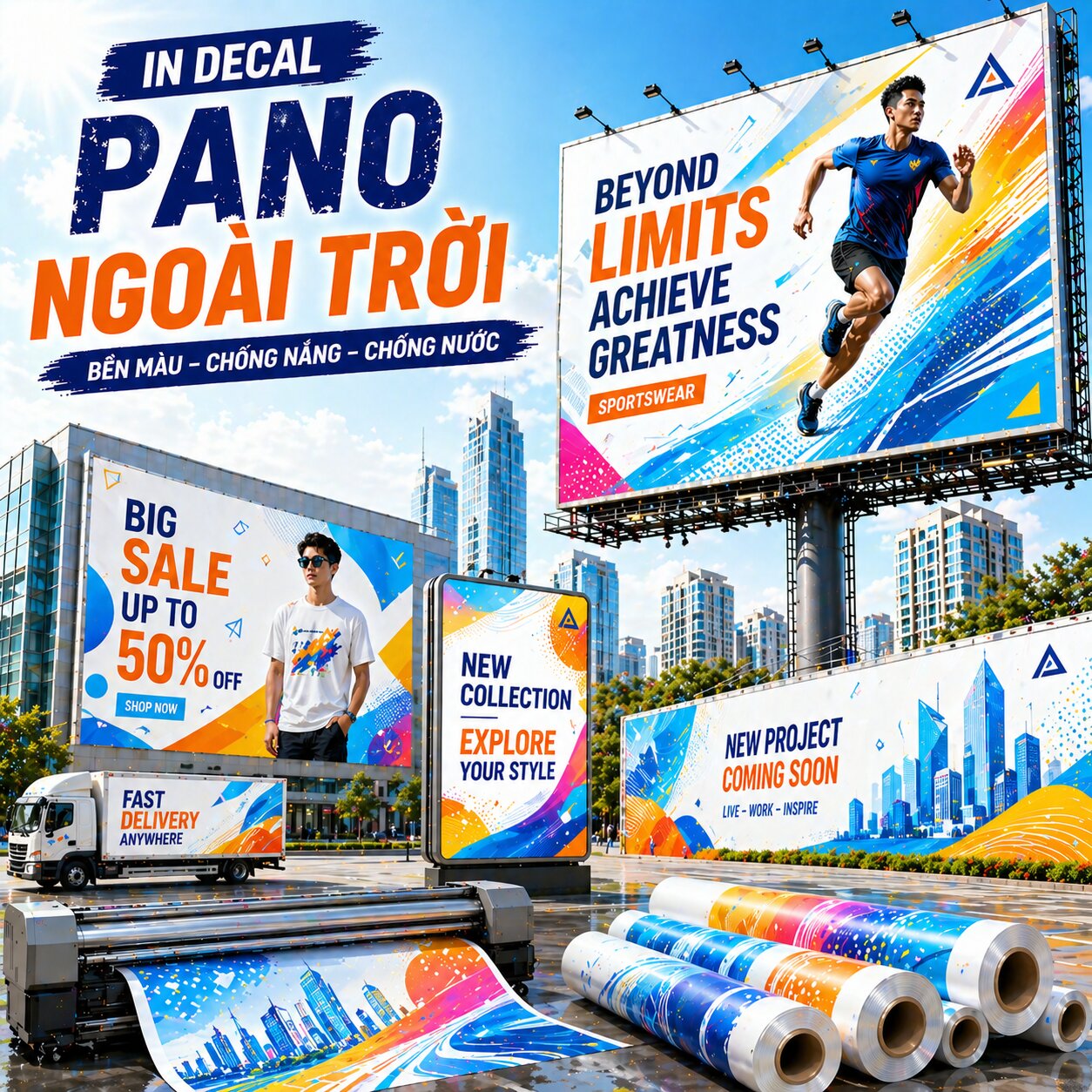 In decal pano ngoài trời chống nước
