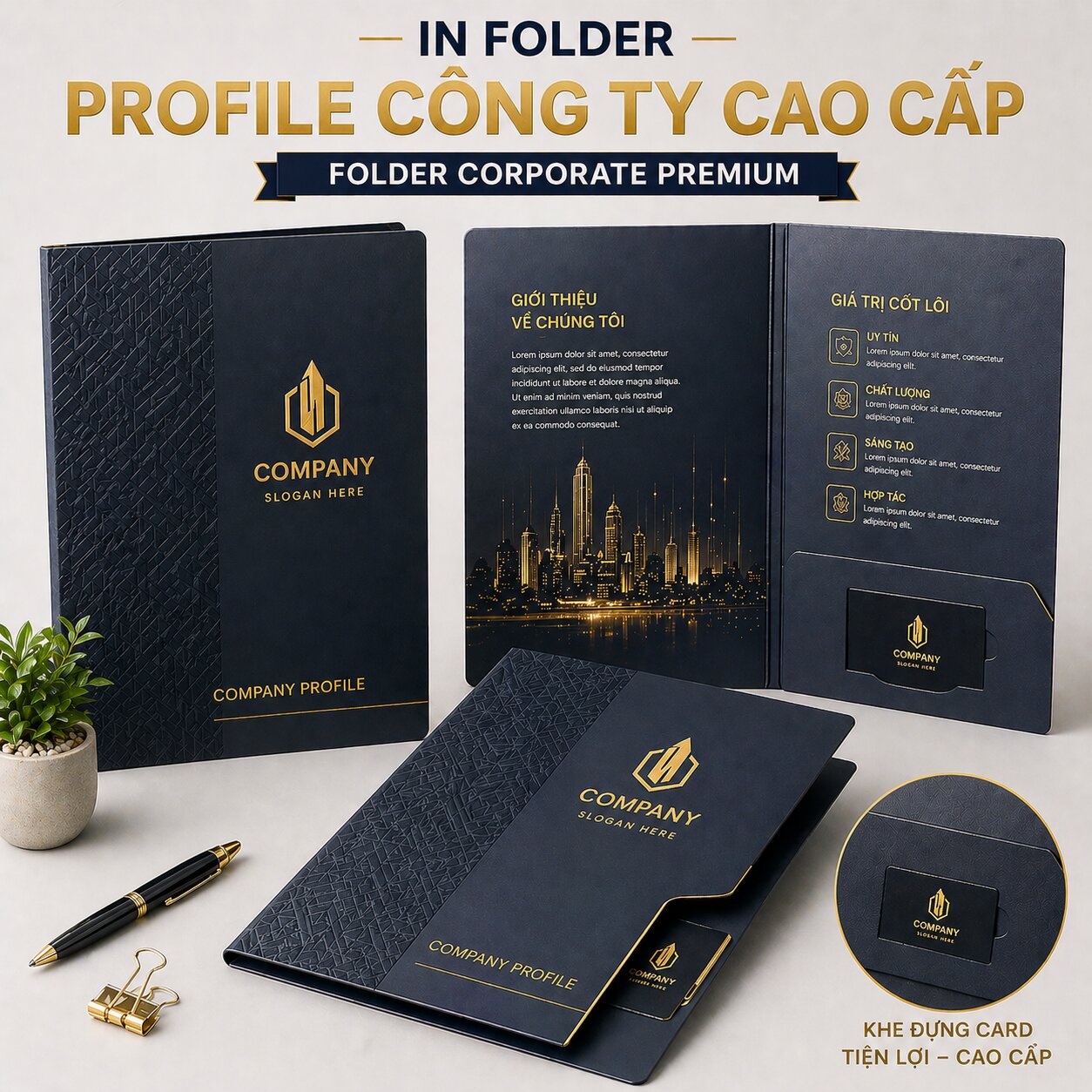 In Folder Profile Công Ty Cao Cấp