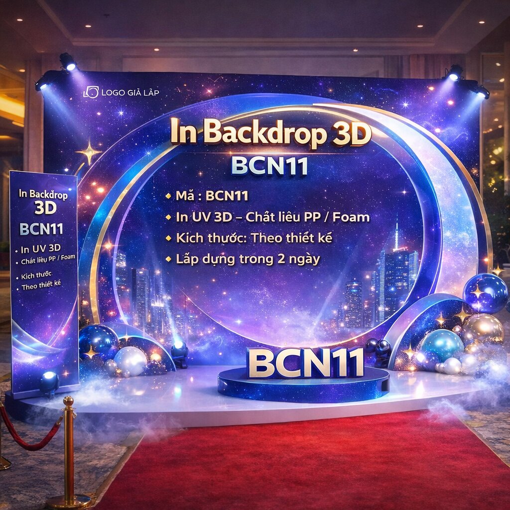 In backdrop 3D