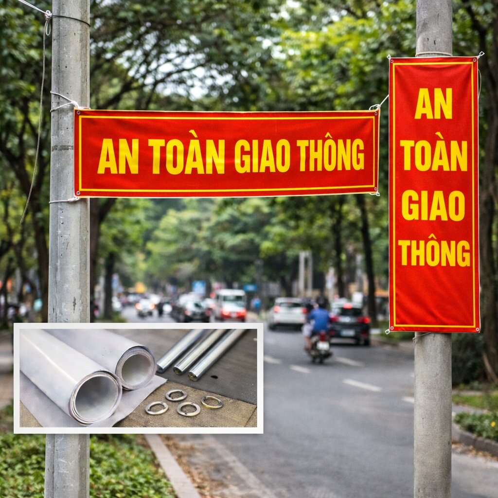 In băng rôn khẩu hiệu