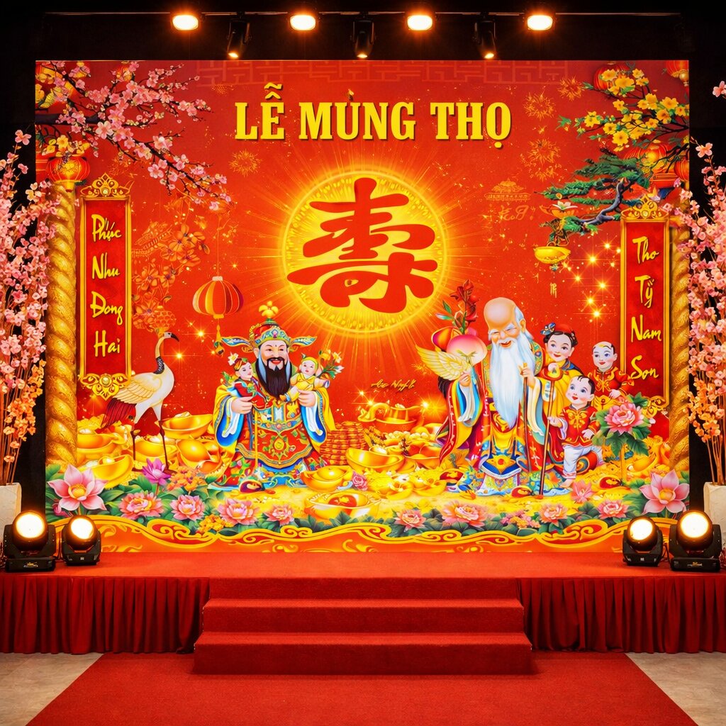 In bạt mừng thọ