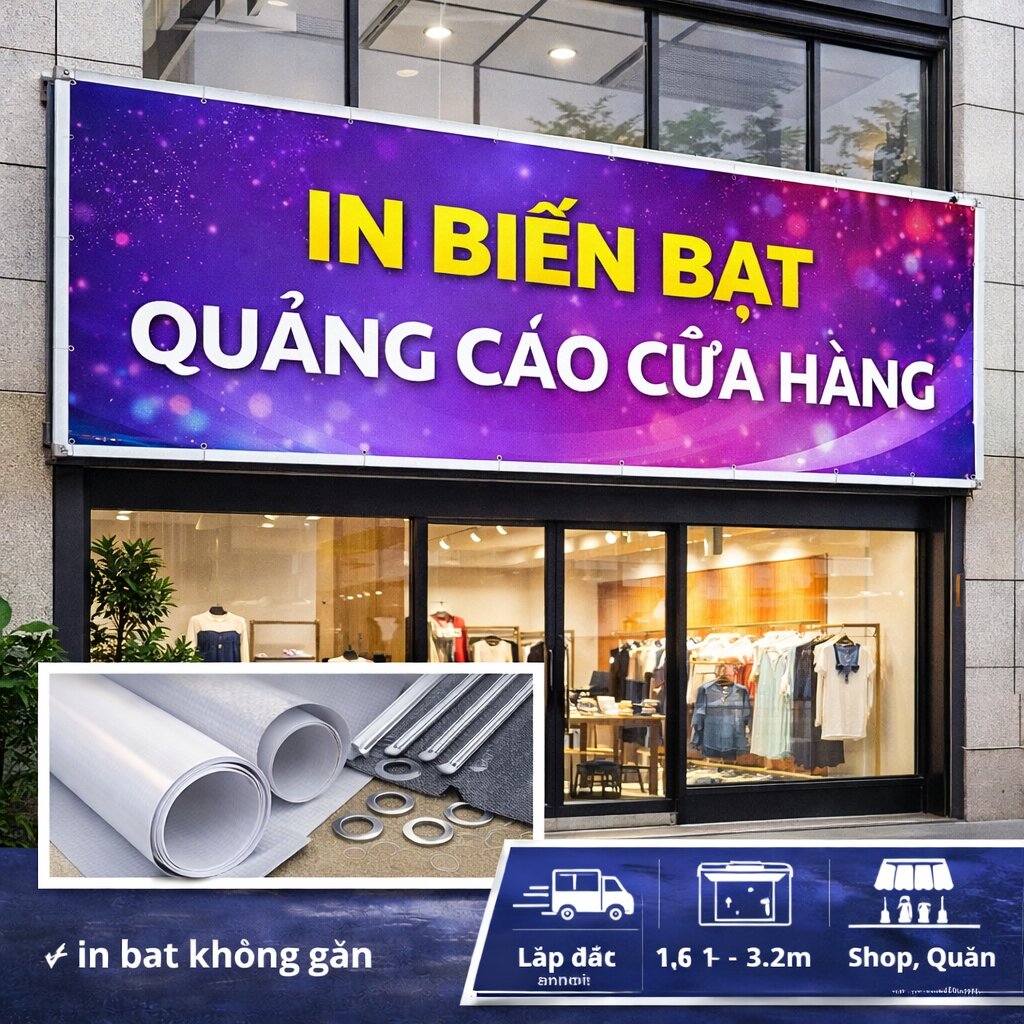 In biển bạt quảng cáo cửa hàng