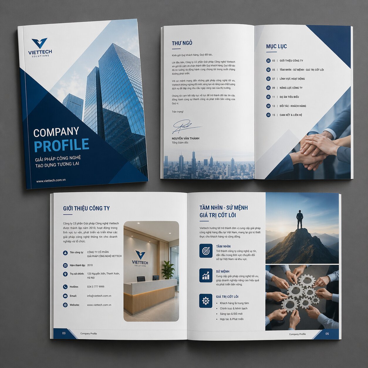 Mẫu in brochure công ty chuyên nghiệp