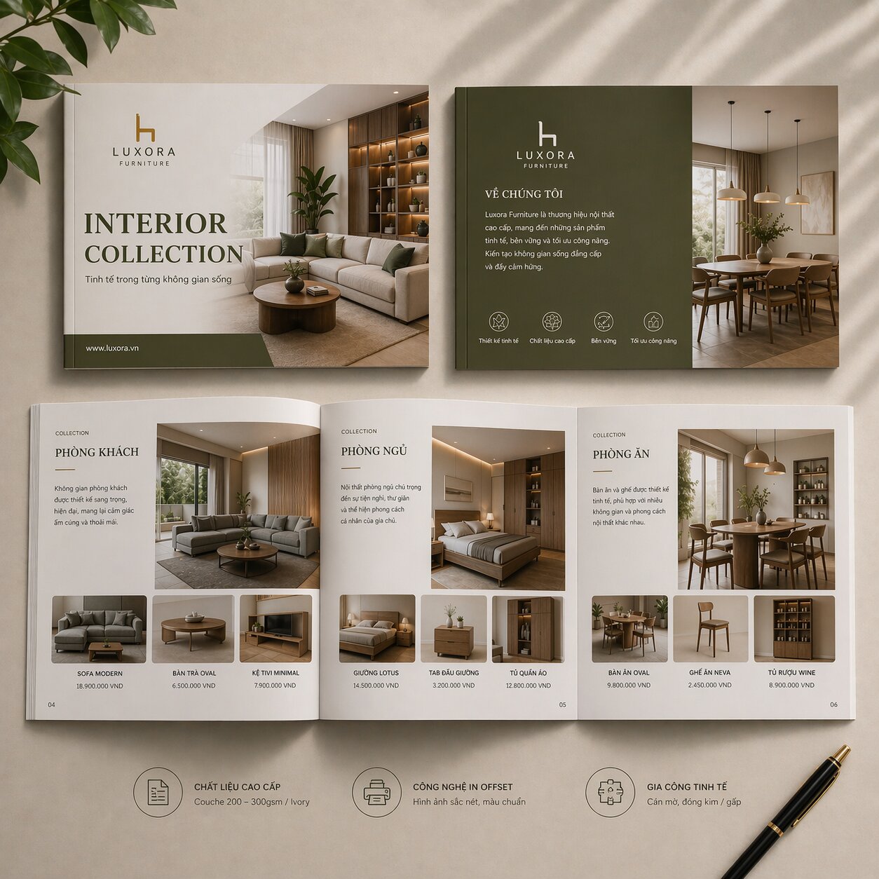 In brochure nội thất
