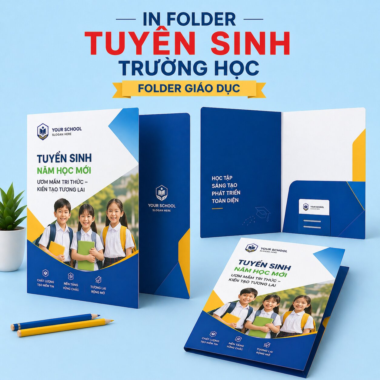 In folder tuyển sinh trường học