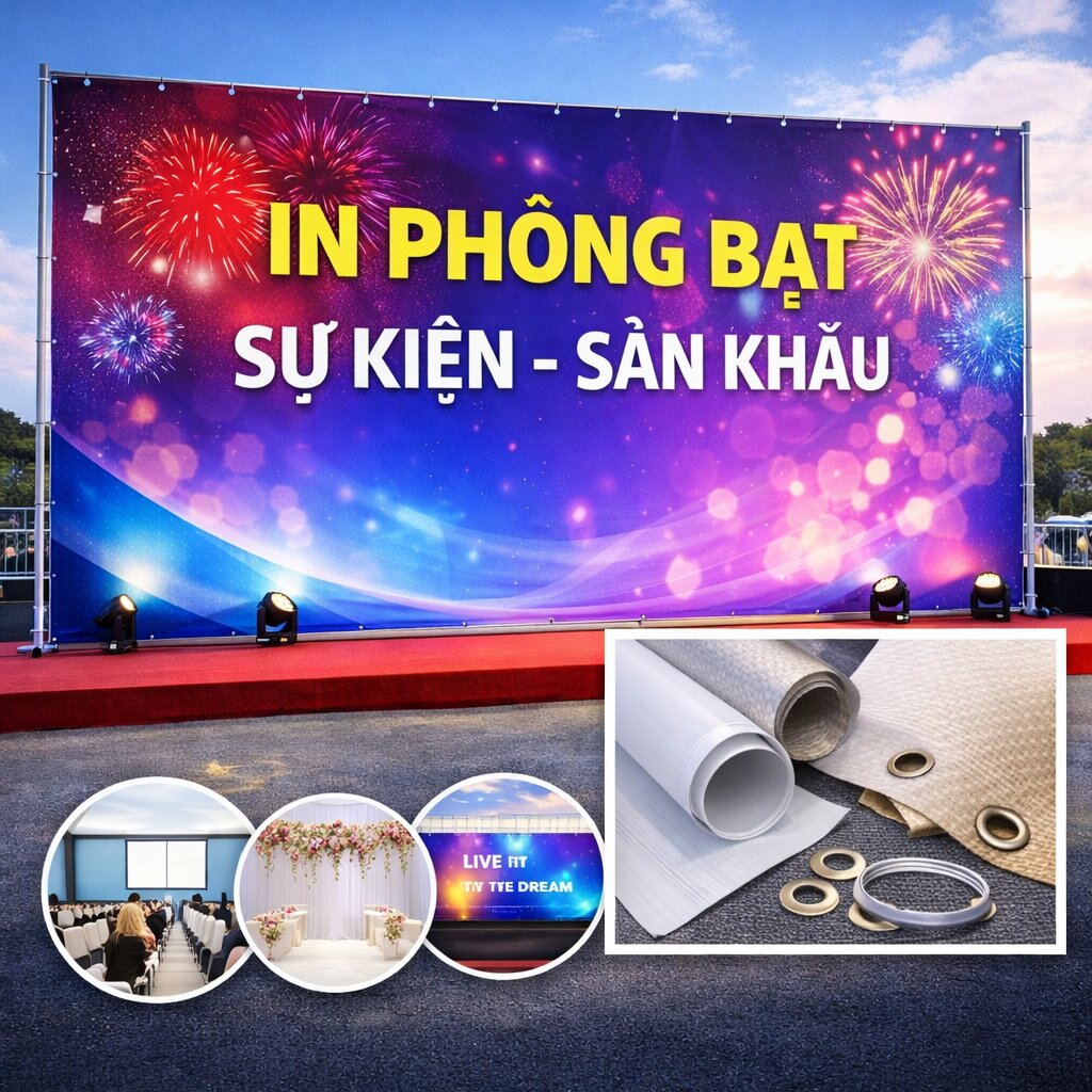In phông bạt sự kiện sân khấu