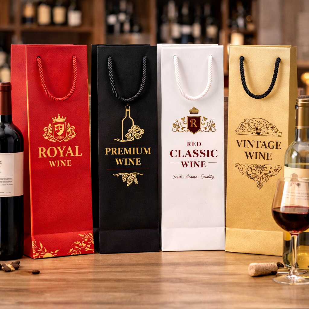 In túi giấy đựng rượu