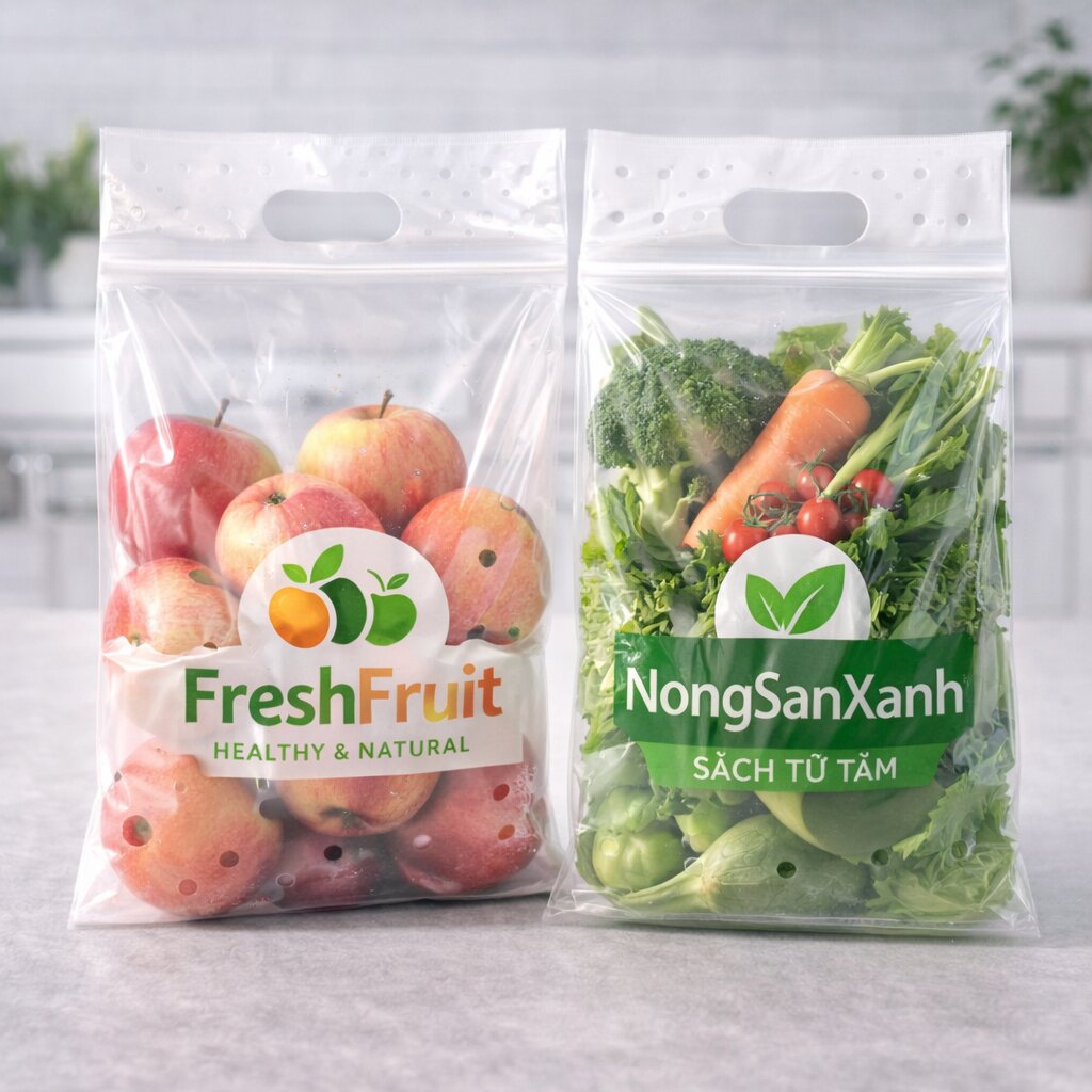 In túi nilon đựng trái cây – nông sản