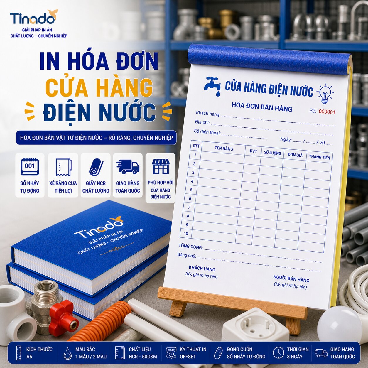 In Hóa Đơn Cửa Hàng Điện Nước