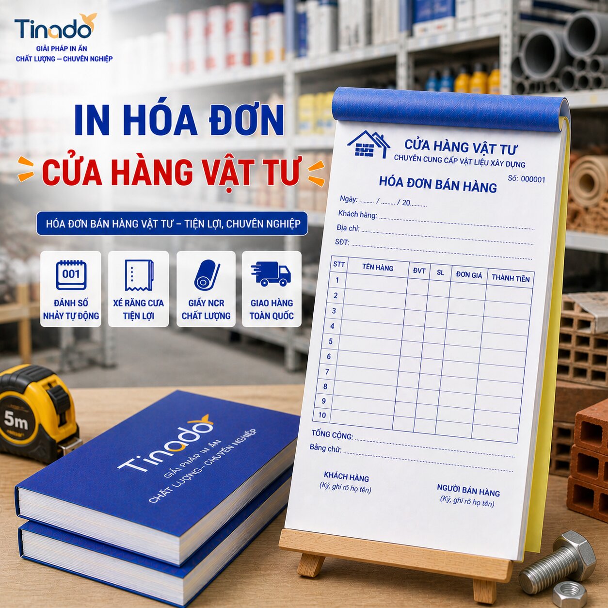 In Hóa Đơn Cửa Hàng Vật Tư