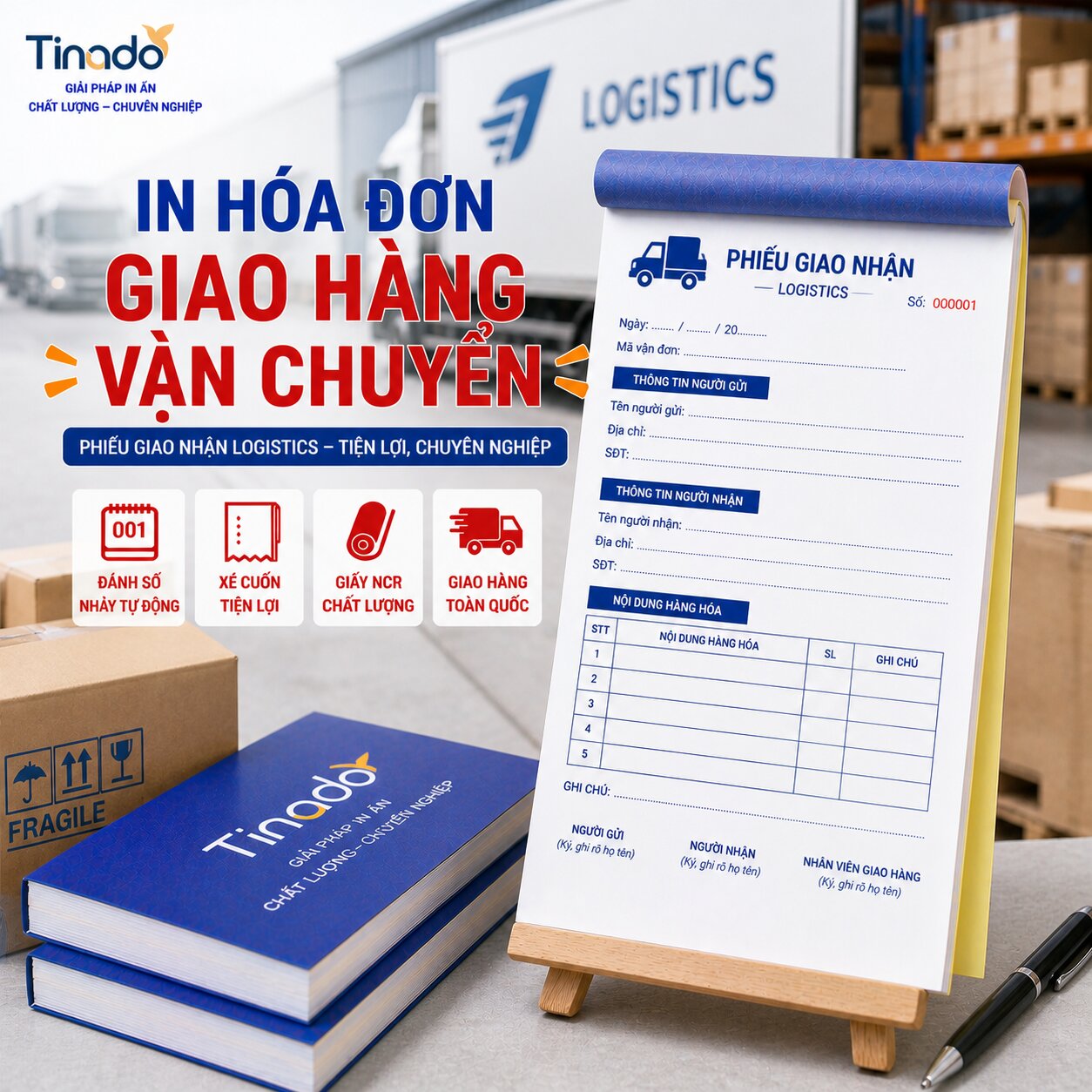In Hóa Đơn Giao Hàng Vận Chuyển