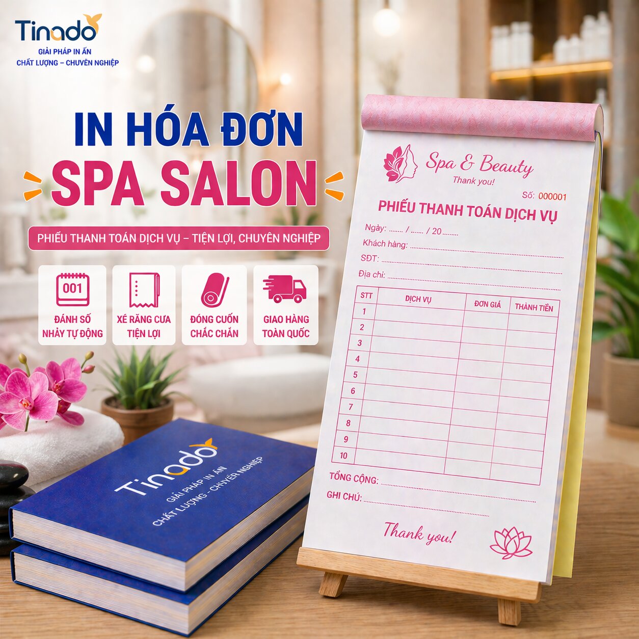 In Hóa Đơn Spa Salon