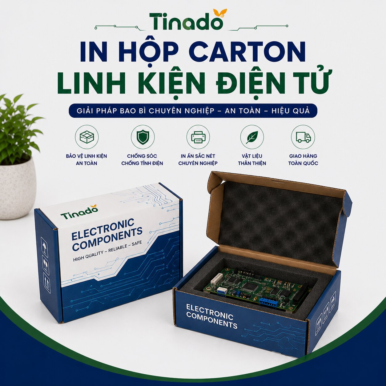 In Hộp Carton Linh Kiện Điện Tử