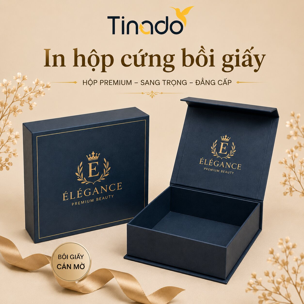 In Hộp Cứng Bồi Giấy