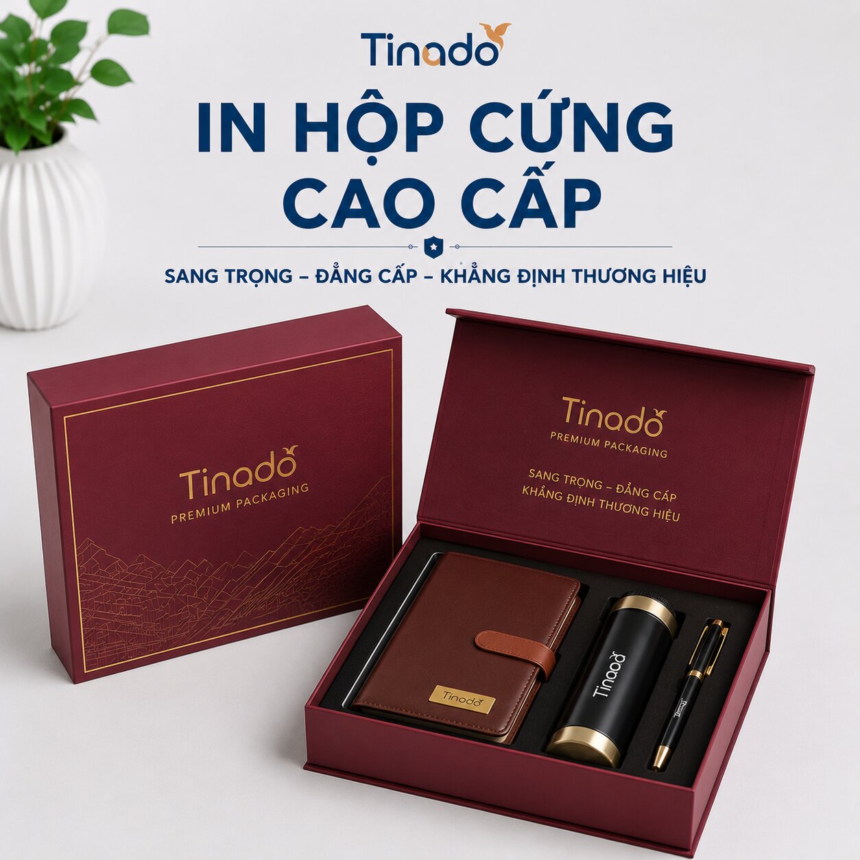 Mẫu in hộp cứng cao cấp cho quà tặng và sản phẩm premium