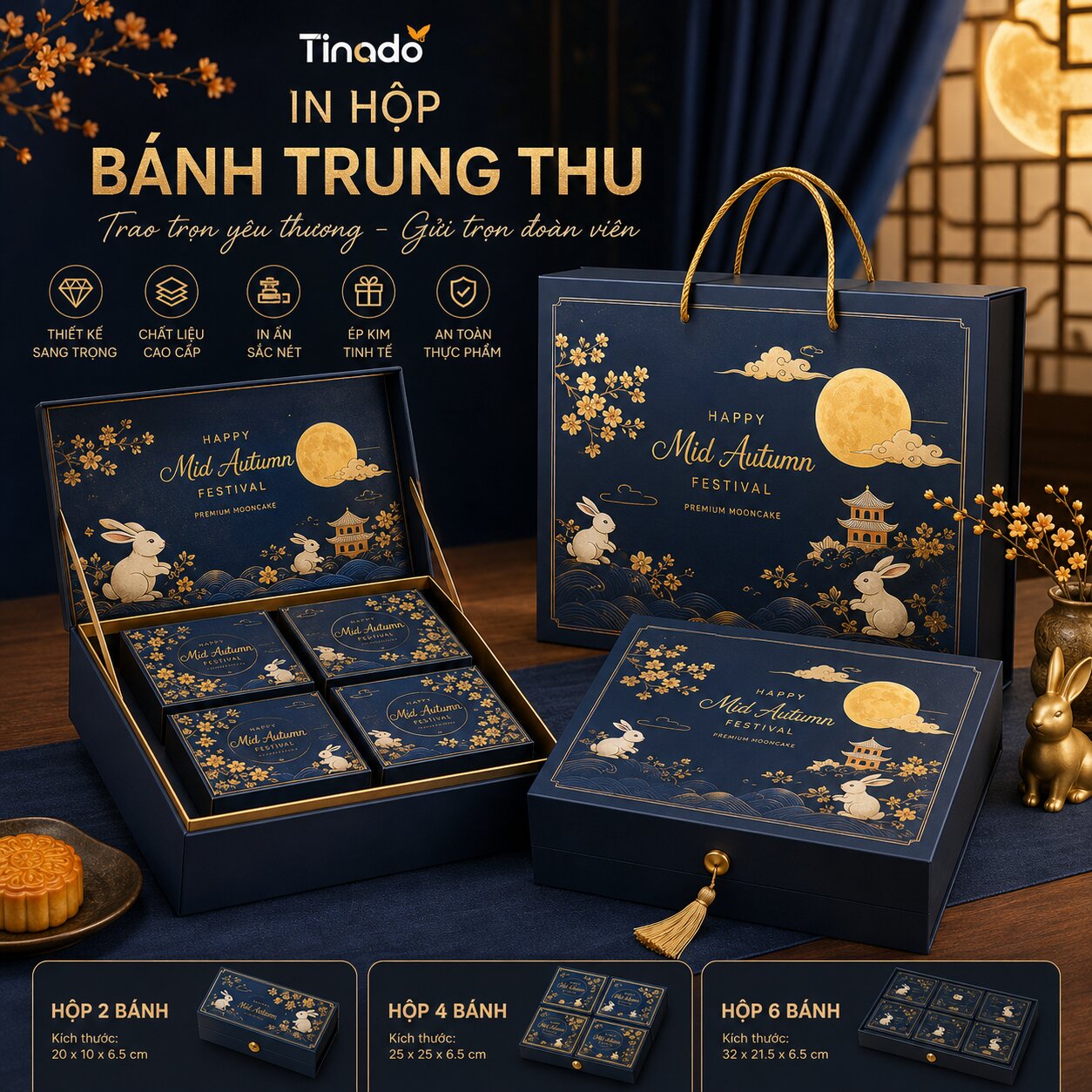 In Hộp Đựng Bánh Trung Thu