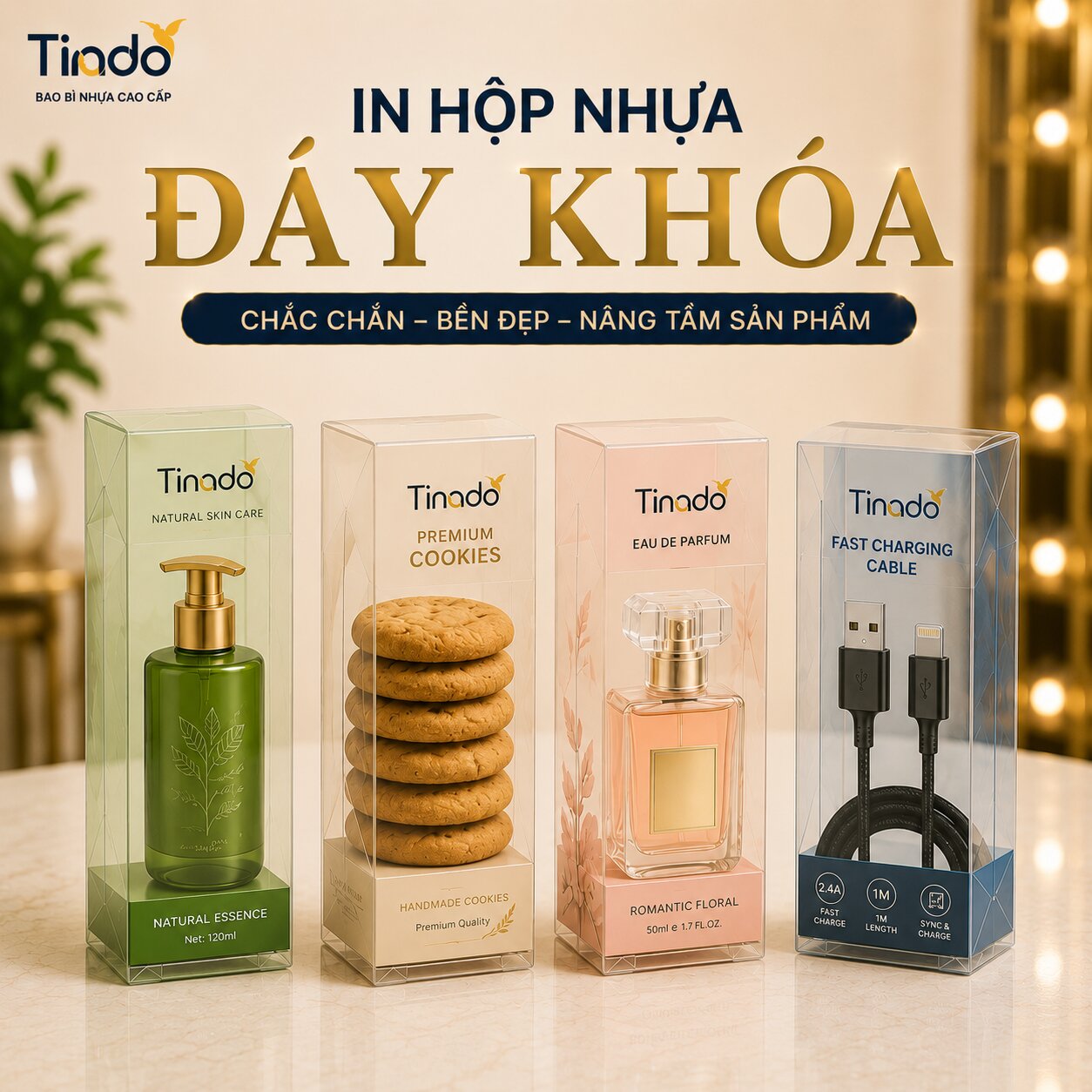 In Hộp Nhựa Đáy Khóa