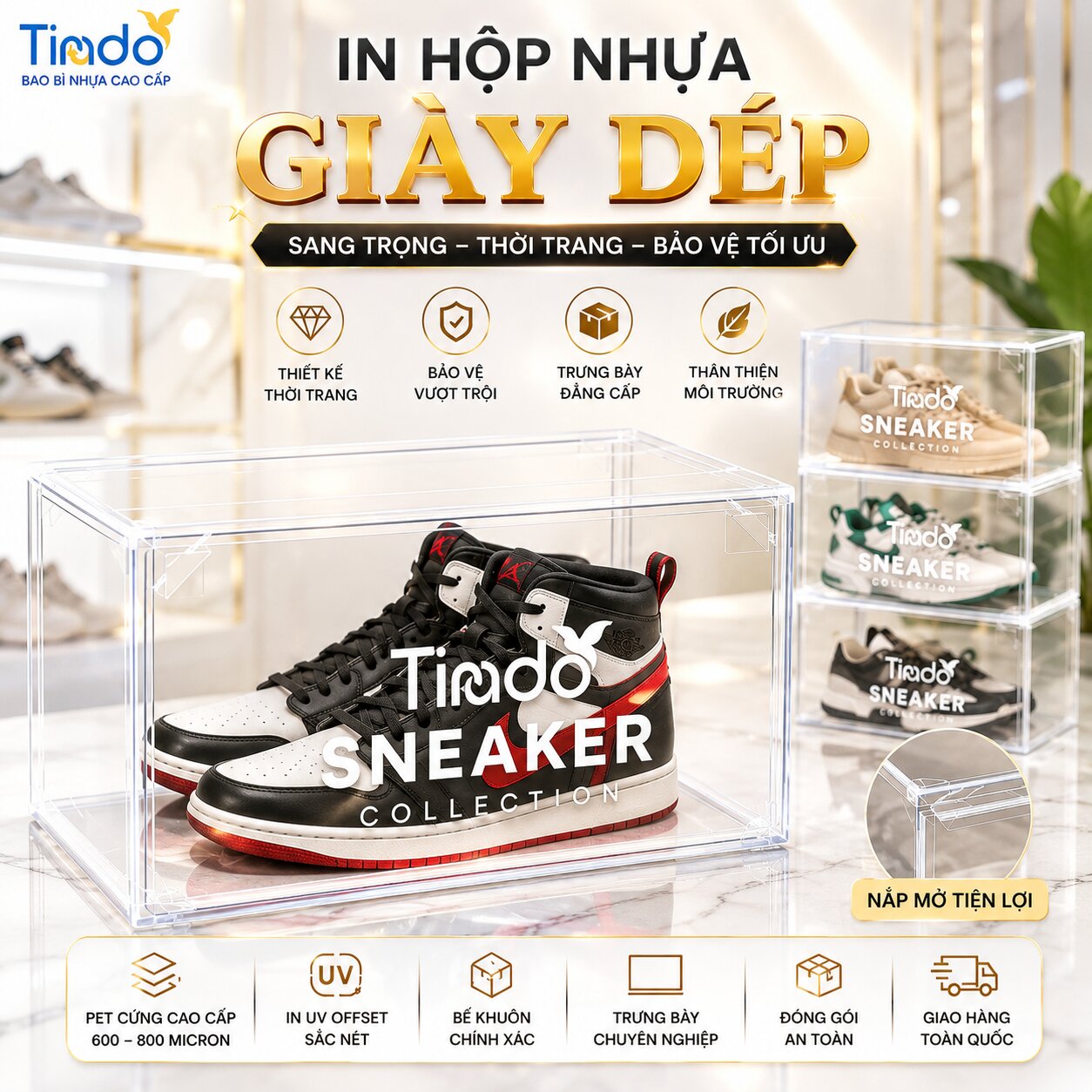 In Hộp Nhựa Giày Dép