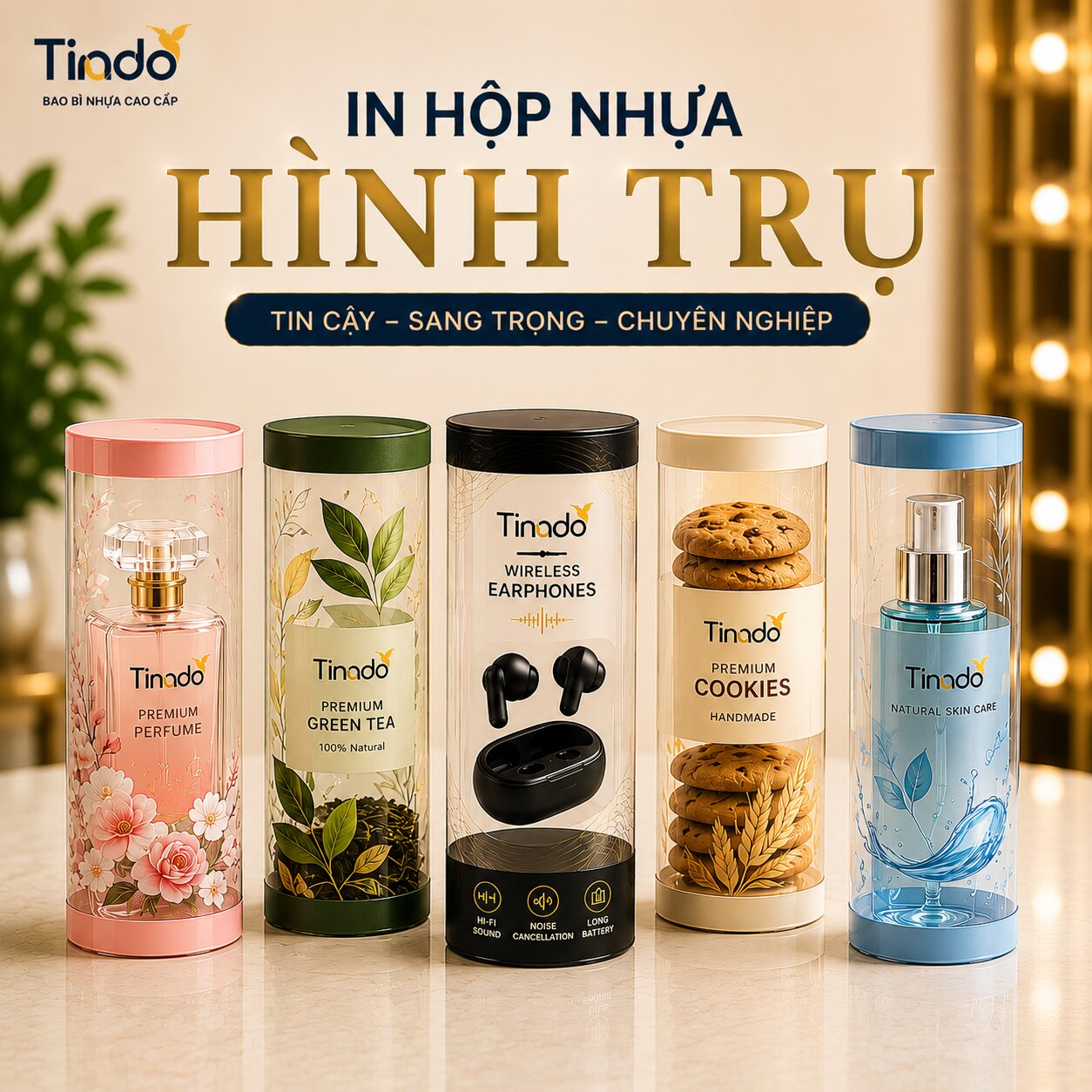 In Hộp Nhựa Hình Trụ