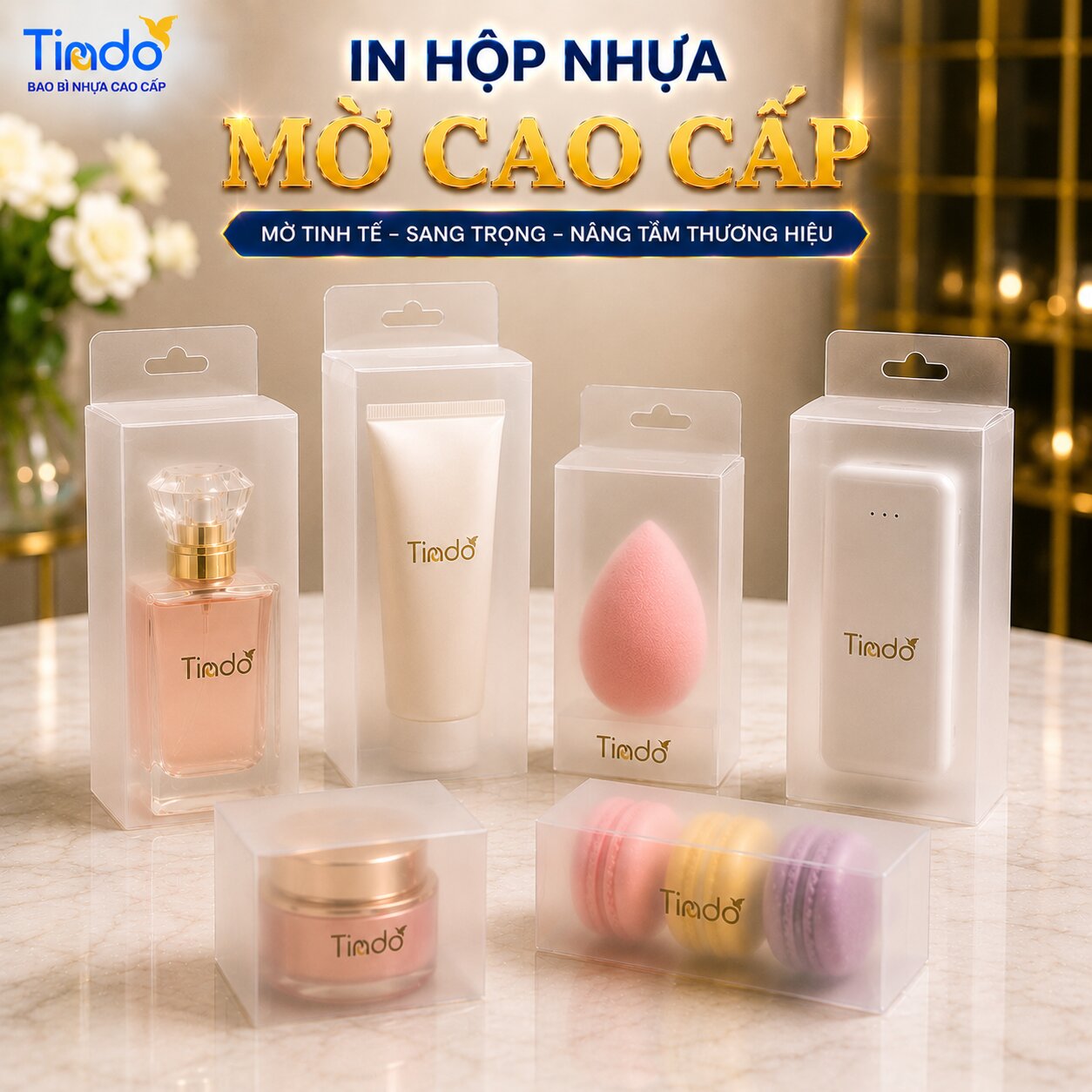 In Hộp Nhựa Mờ