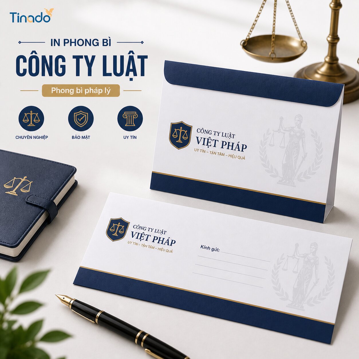 In phong bì công ty luật