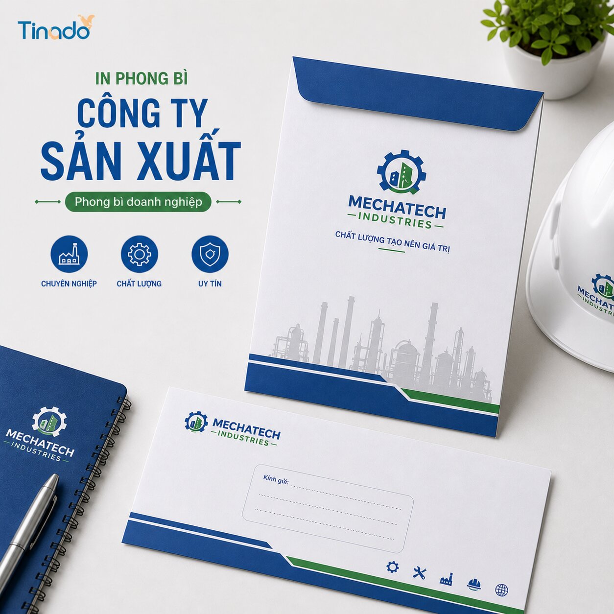 In phong bì công ty sản xuất