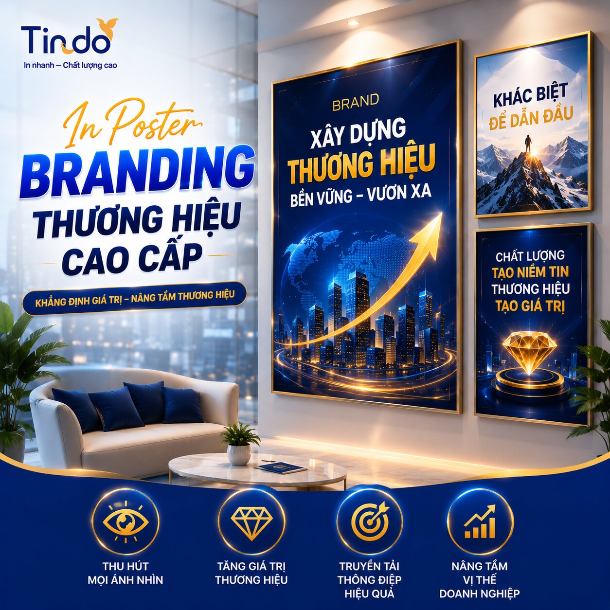 In poster branding thương hiệu cao cấp