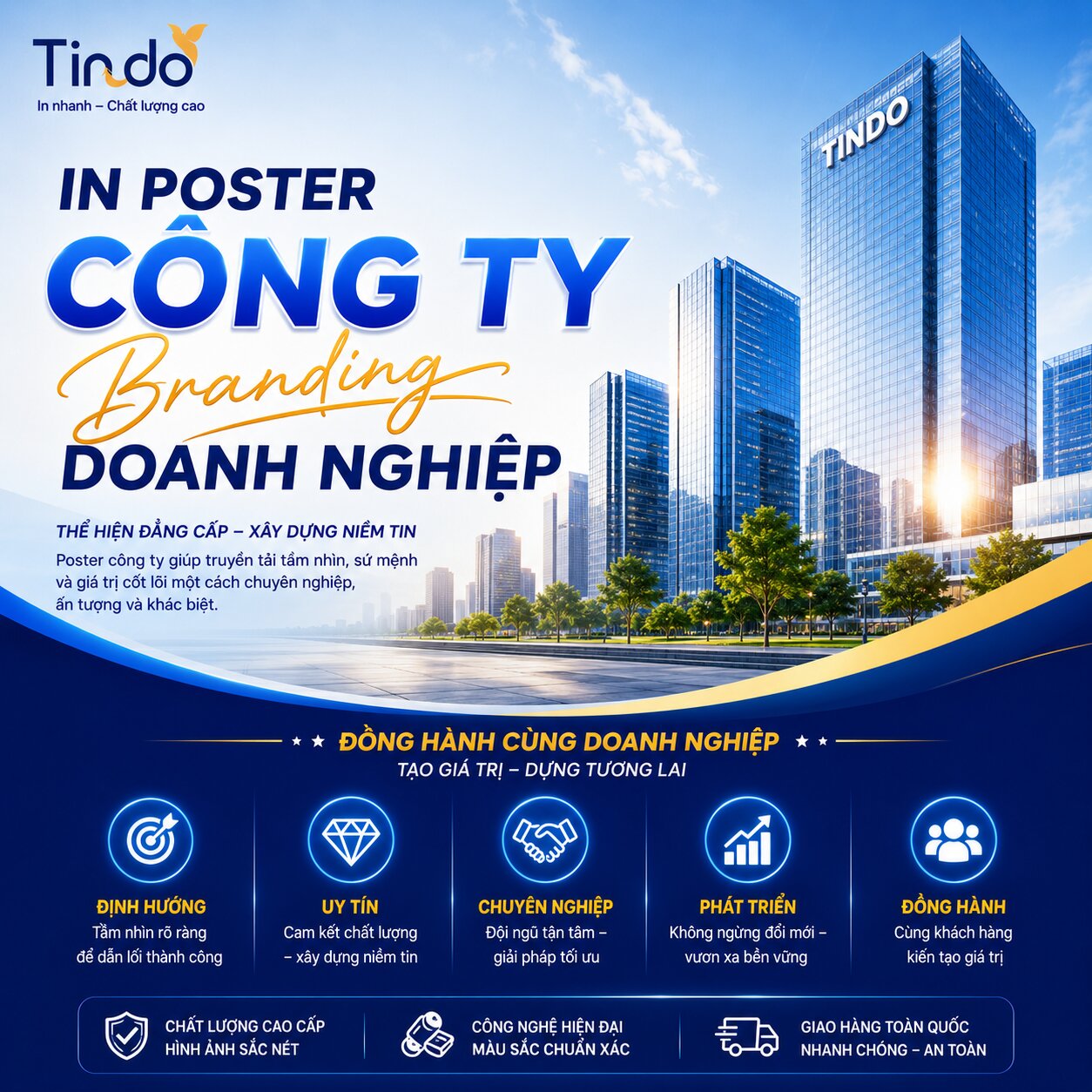 In poster công ty – branding doanh nghiệp