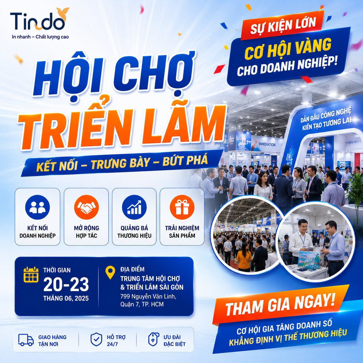 In poster hội chợ – triển lãm