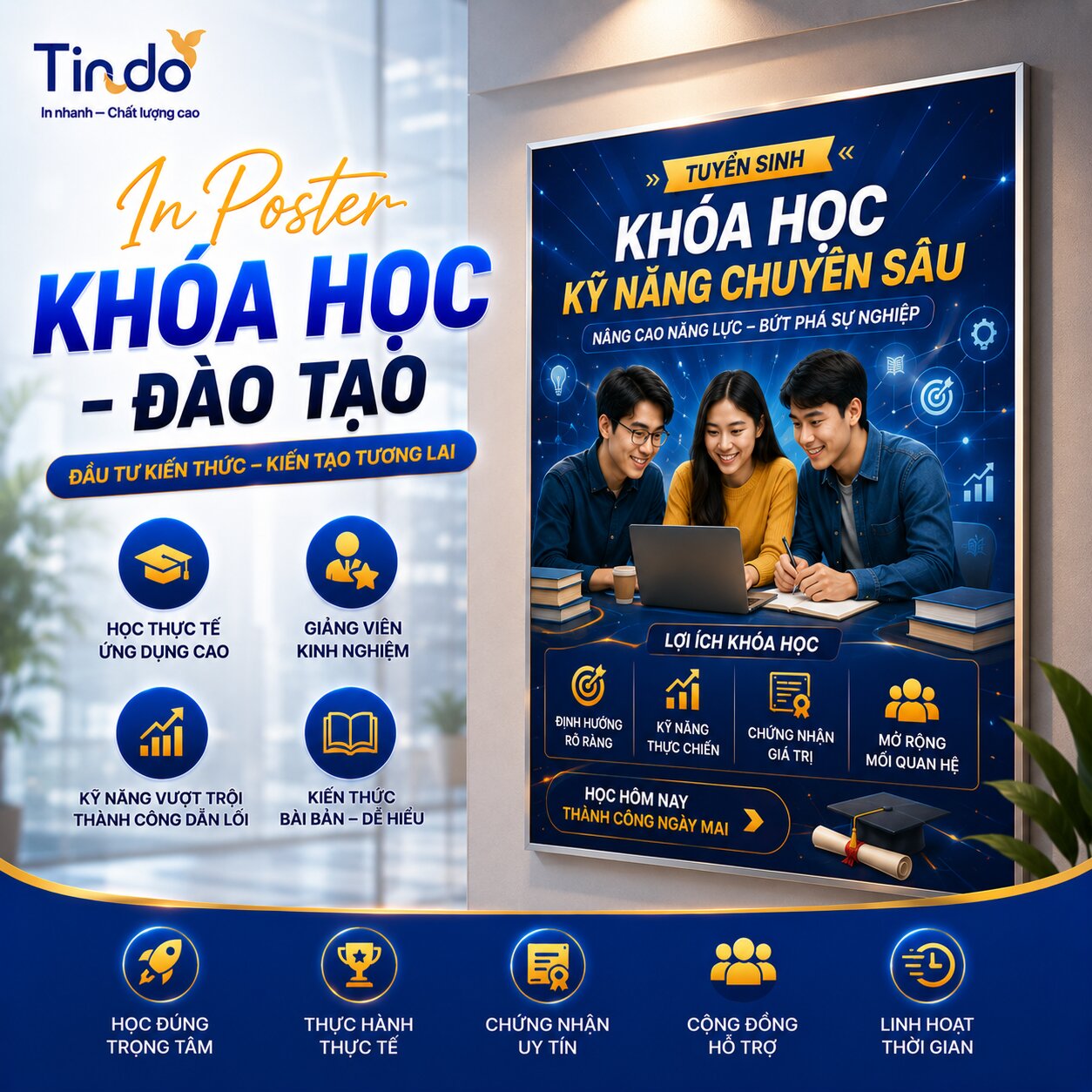 In poster khóa học – đào tạo