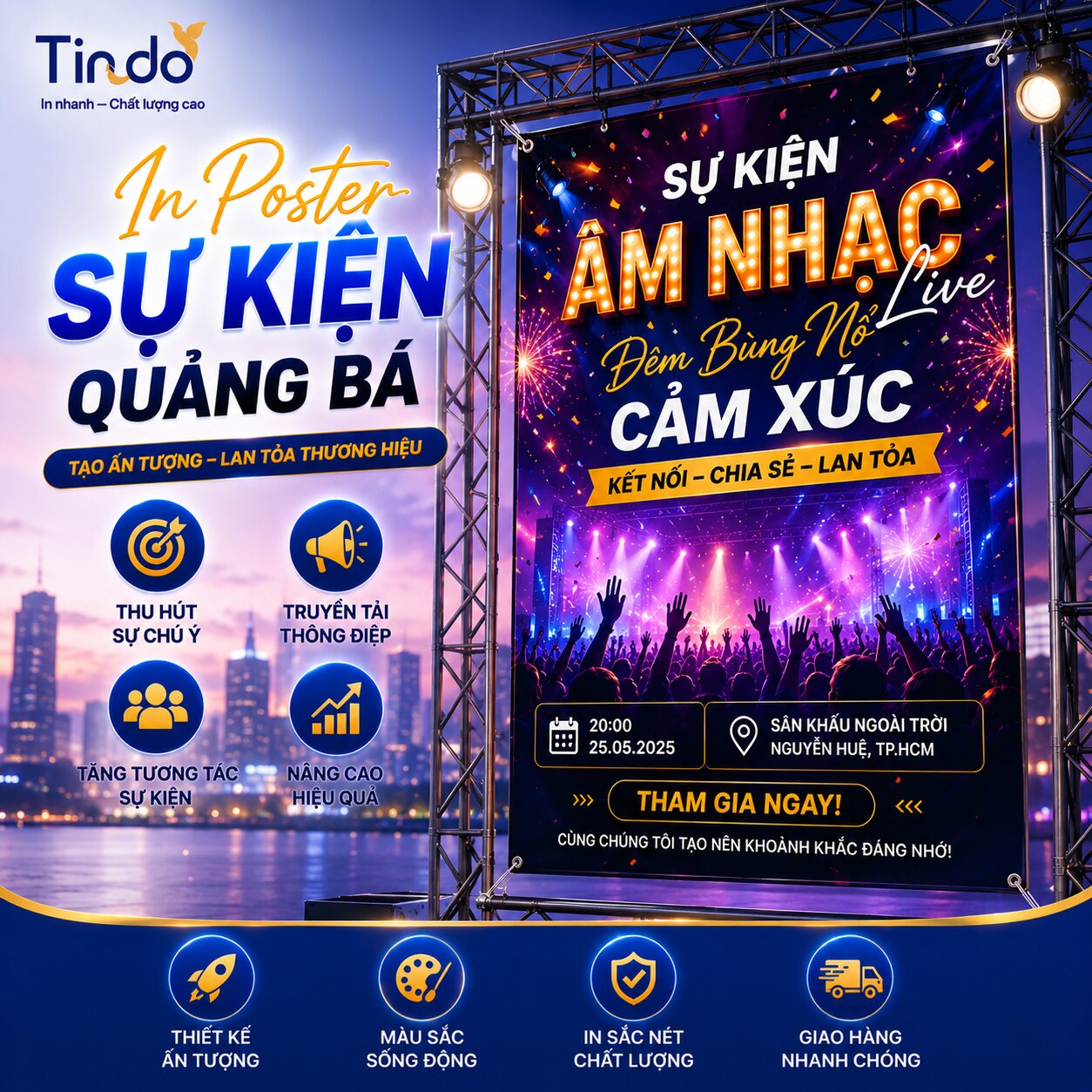 In poster sự kiện quảng bá