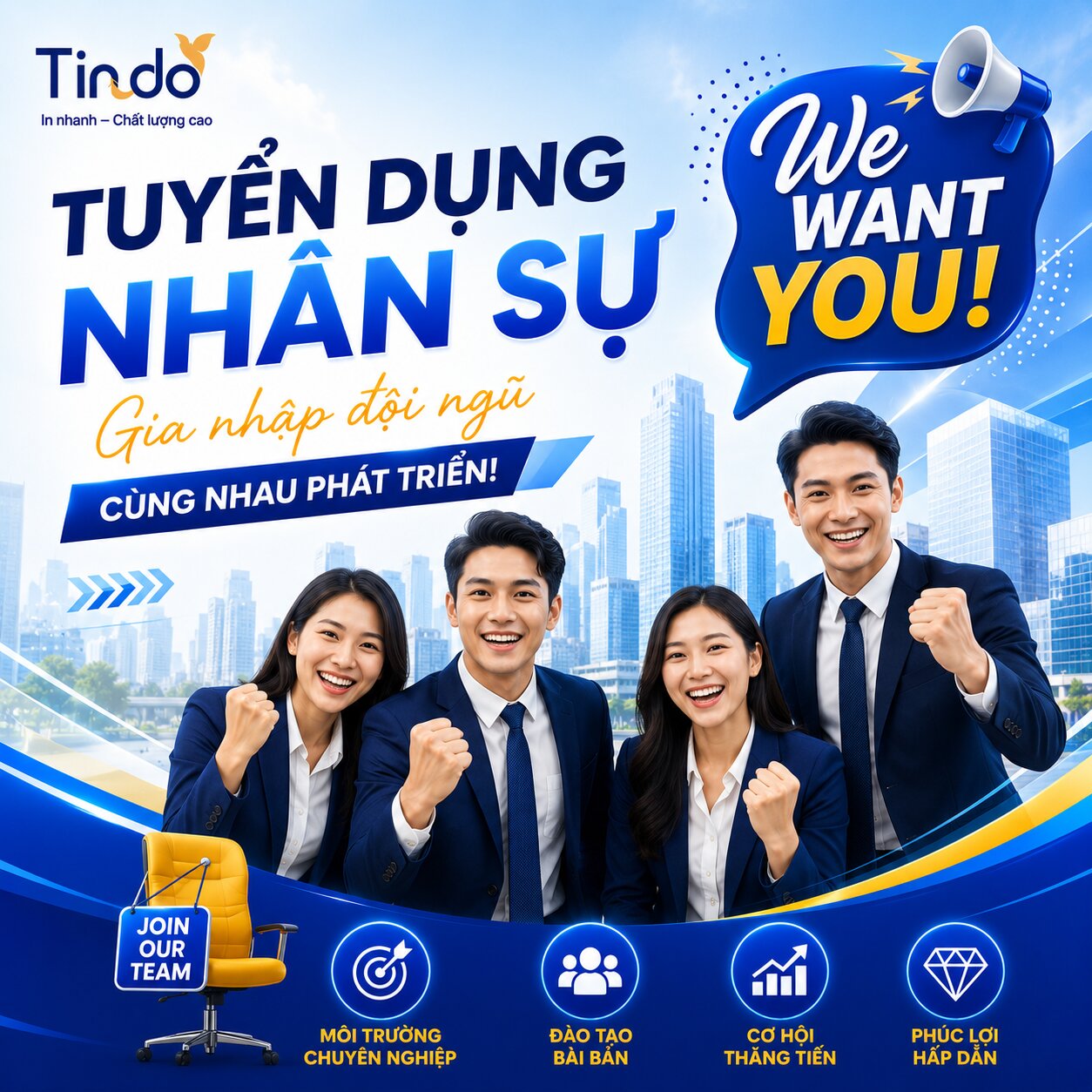 In poster tuyển dụng nhân sự