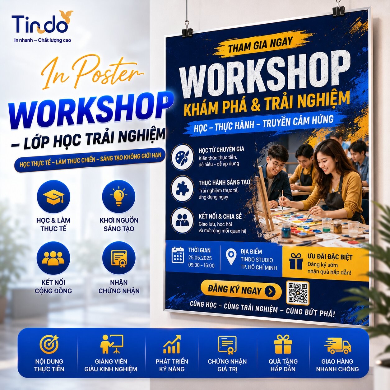 In poster workshop – lớp học trải nghiệm