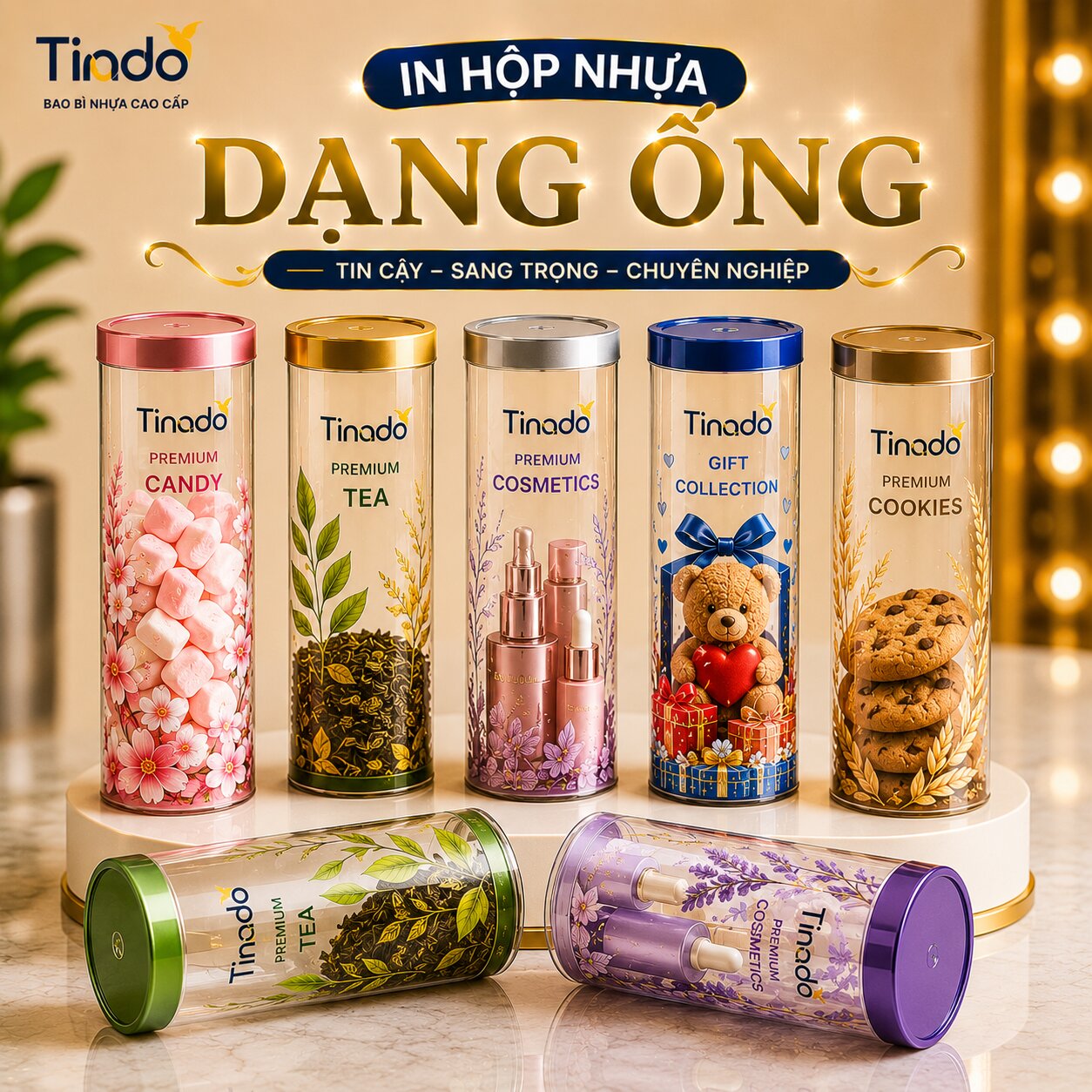 In Hộp Nhựa Dạng Ống