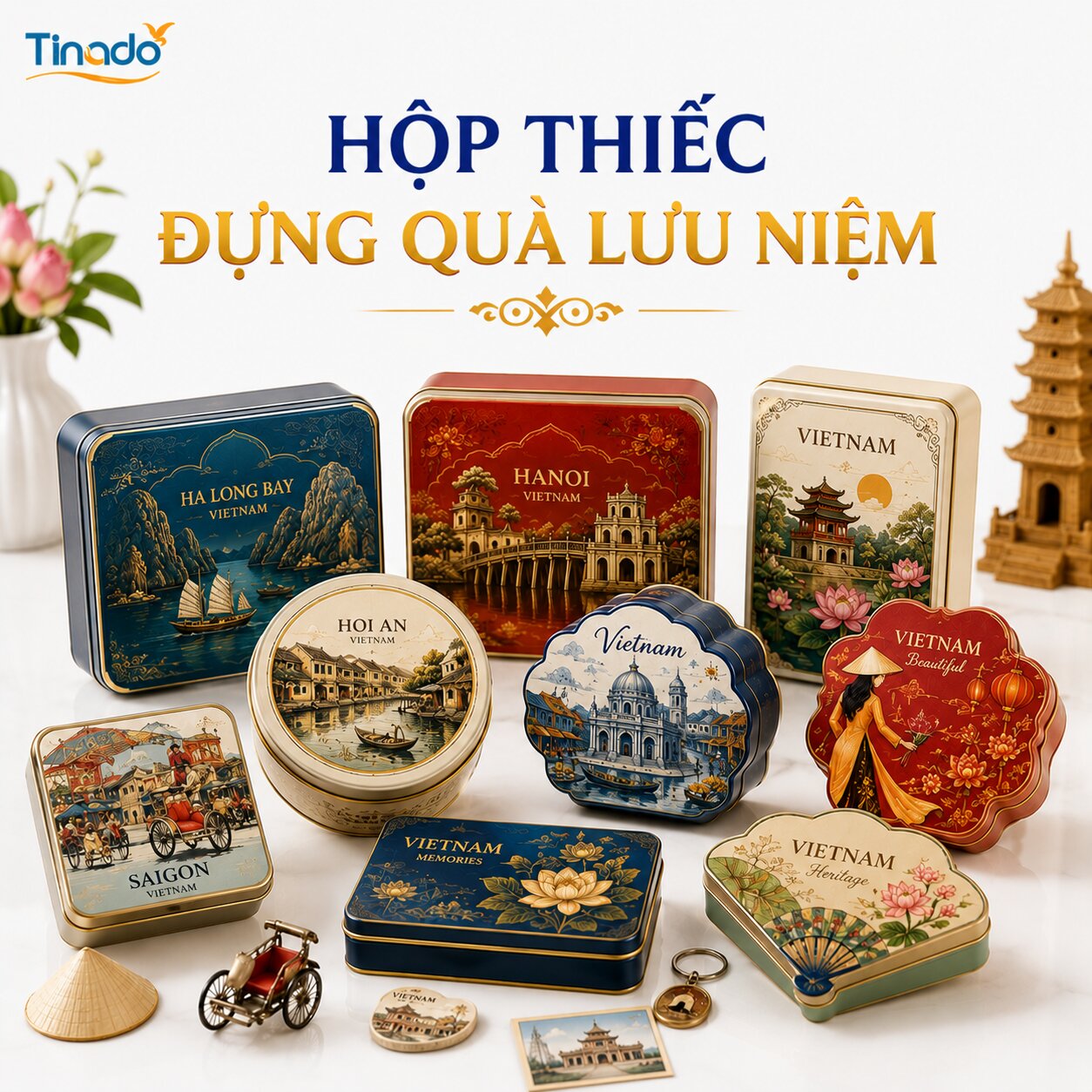 In Hộp Thiếc Đựng Quà Lưu Niệm