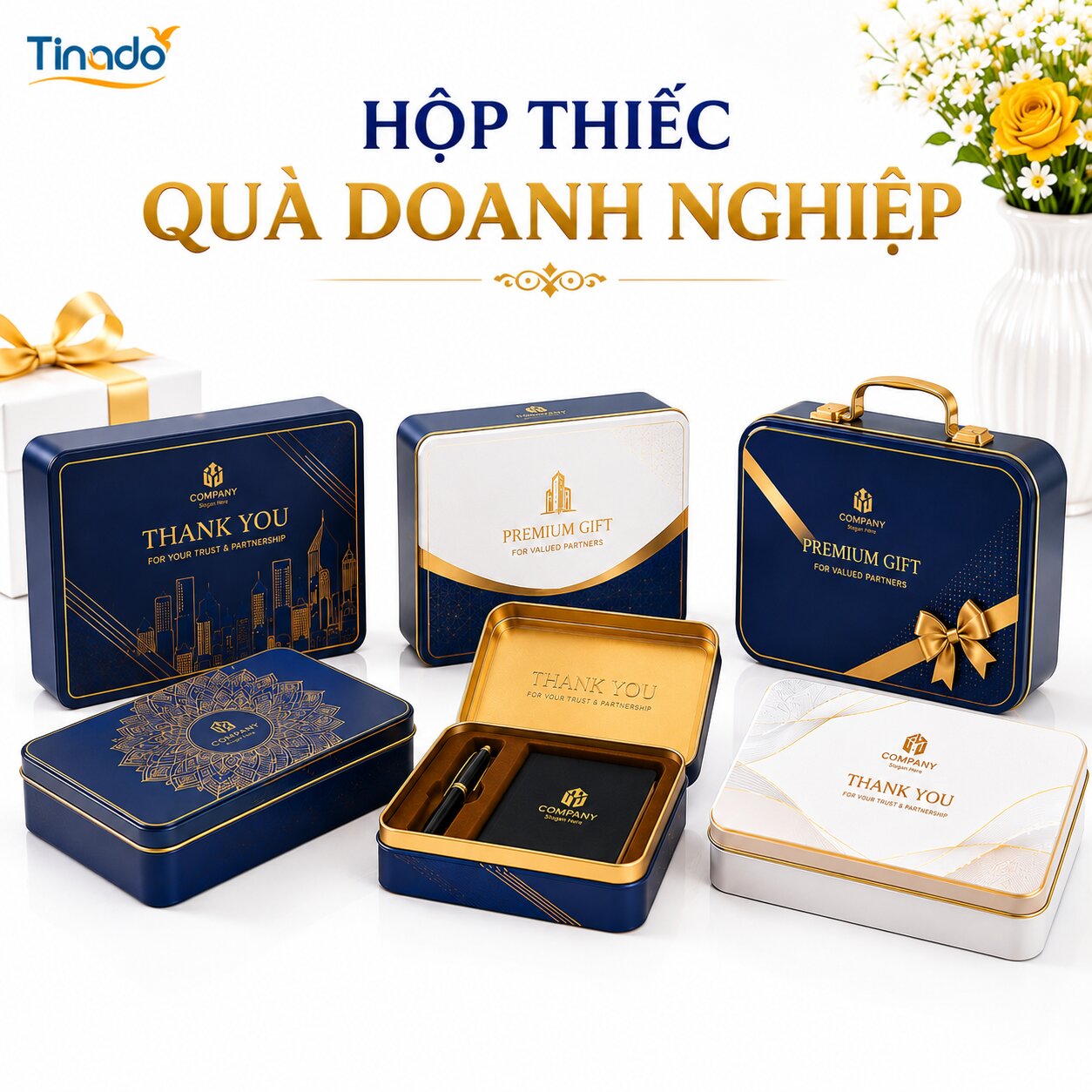 In Hộp Thiếc Quà Doanh Nghiệp