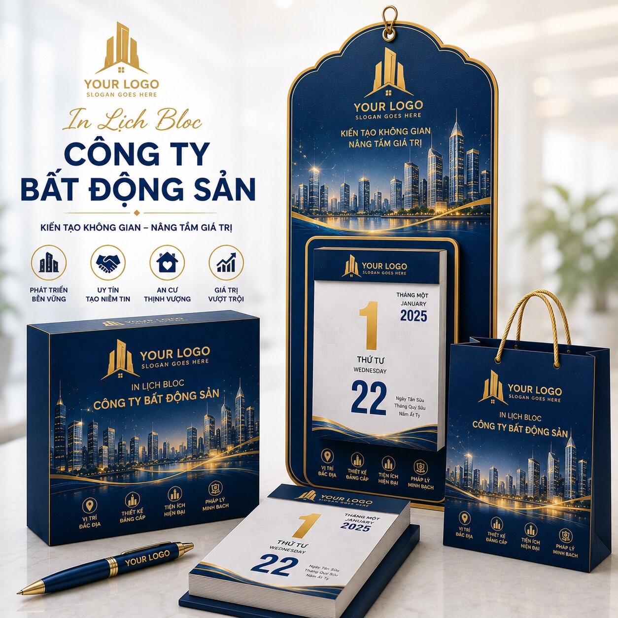 In Lịch Bloc Công Ty Bất Động Sản