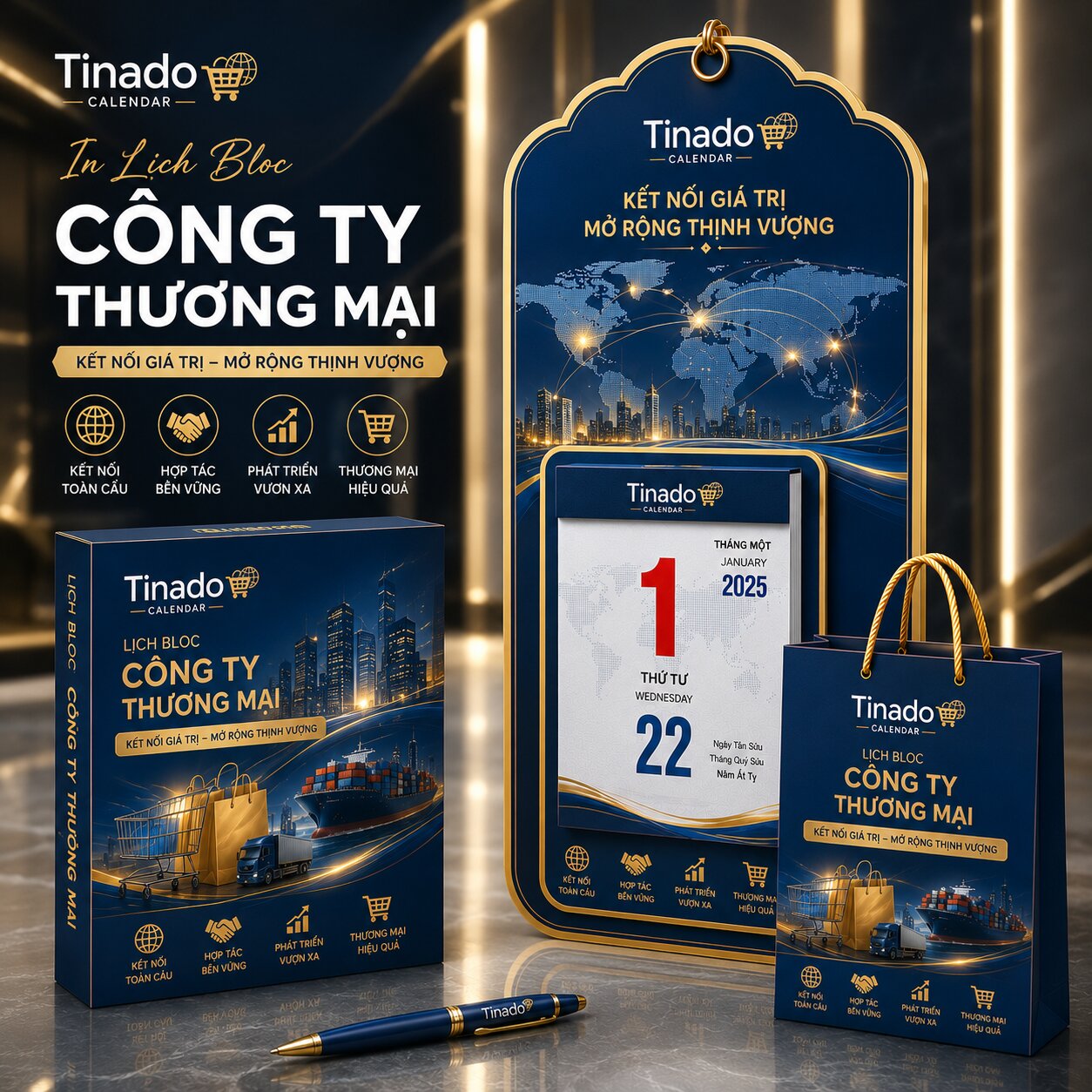In Lịch Bloc Công Ty Thương Mại