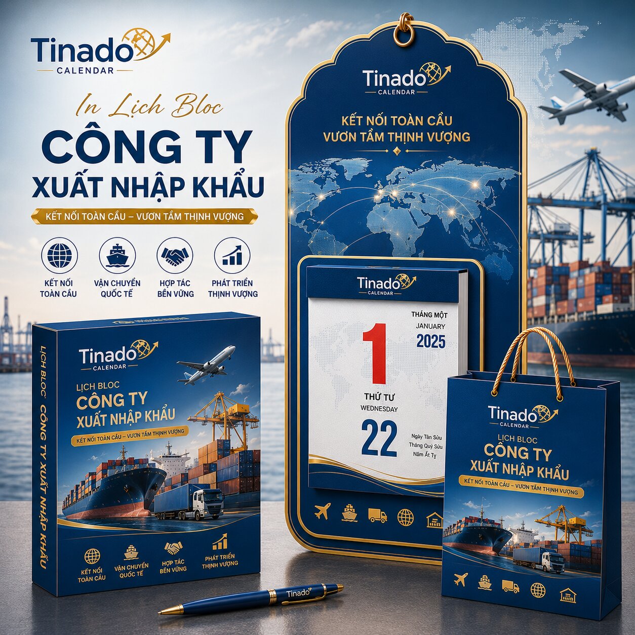 In Lịch Bloc Công Ty Xuất Nhập Khẩu